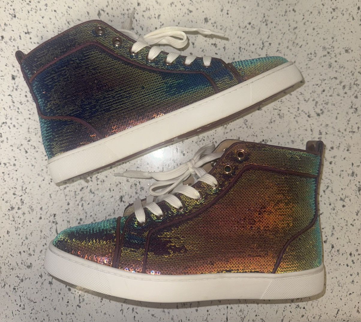 Christian Louboutin Louis Orlato Sneakers ‘Iridescent’ Sz 8
