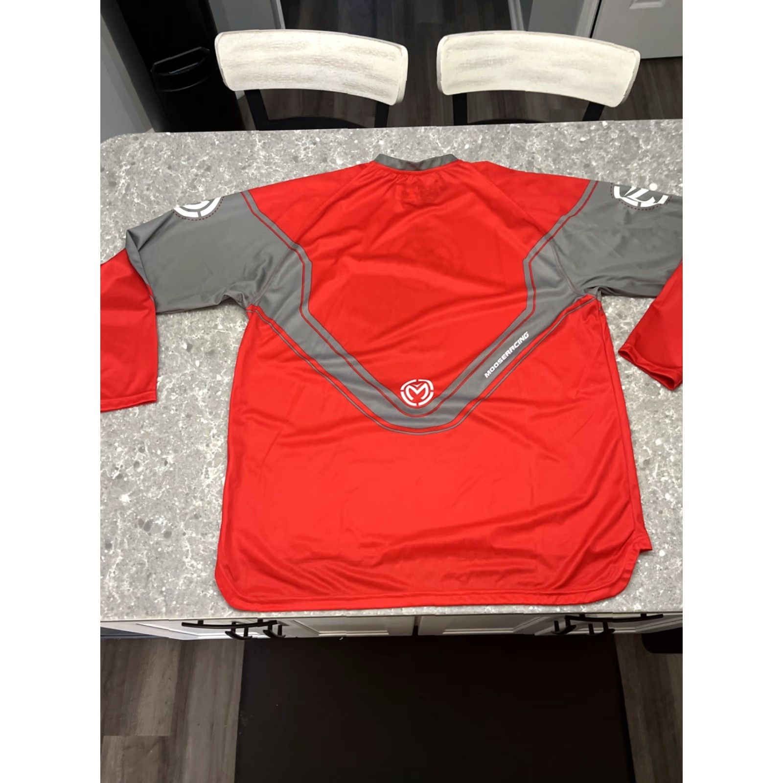 Vintage Moose Racing Jersey Shirt Men’s 2XL Long Sleeve V-Neck Red USA Motocross Qualifying Activewear T-Shirt Size US XXL / EU 58 / 5 - 8 Thumbnail