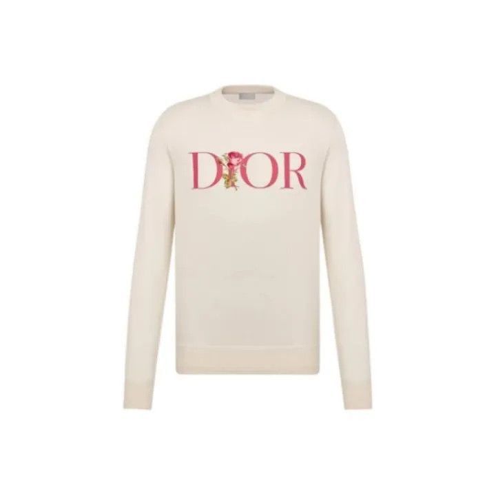 Dior Dior Dior FW22 Logo Rose Knit Sweater for Men 0079-2507 Size US M / EU 48-50 / 2 - 1 Thumbnail