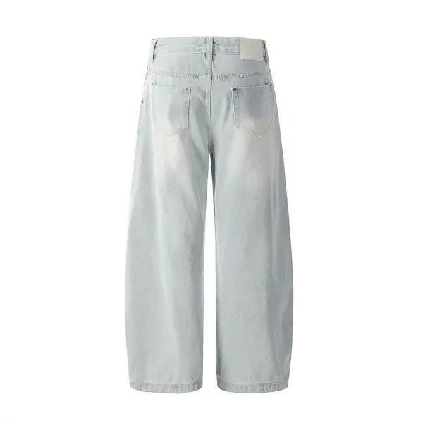 VIBE Men's distressed loose light washed scimitar jeans Size US 32 / EU 48 - 3 Thumbnail