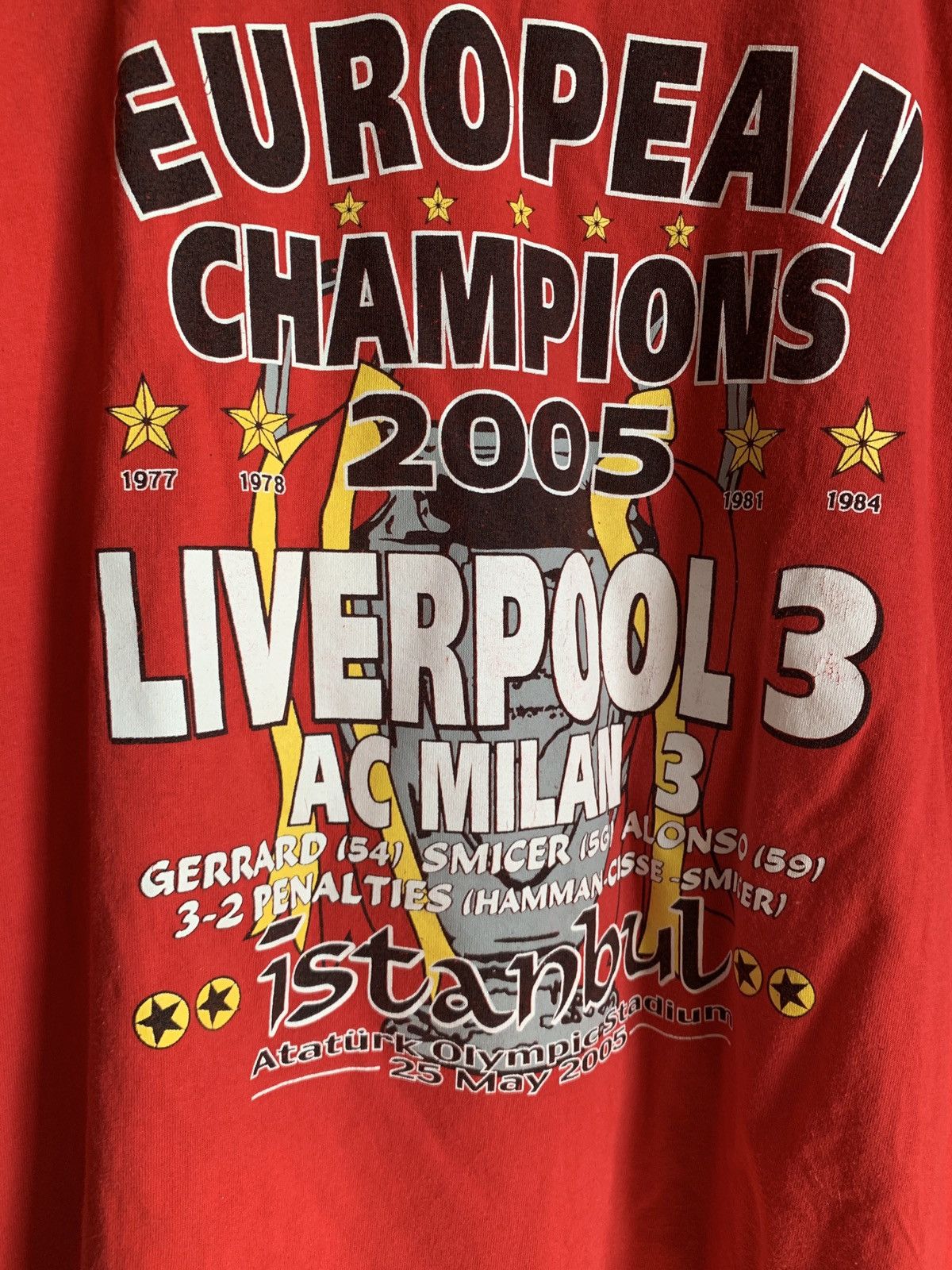 Vintage Liverpool Vintage T Shirt 2005 Champions Retro Size XL Size US XL / EU 56 / 4 - 10 Thumbnail