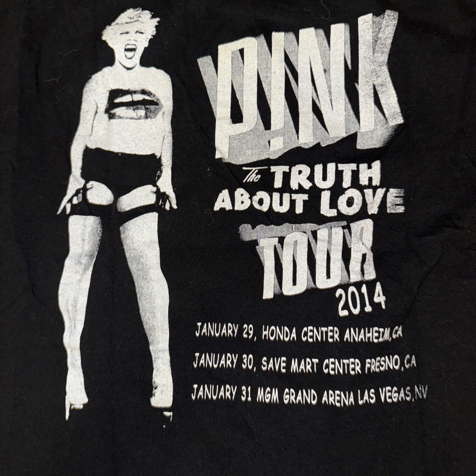 Band Tees × Pink Vintage Y2K P!nk Your T-Shirt Black Small 17x24 Size US S / EU 44-46 / 1 - 4 Thumbnail