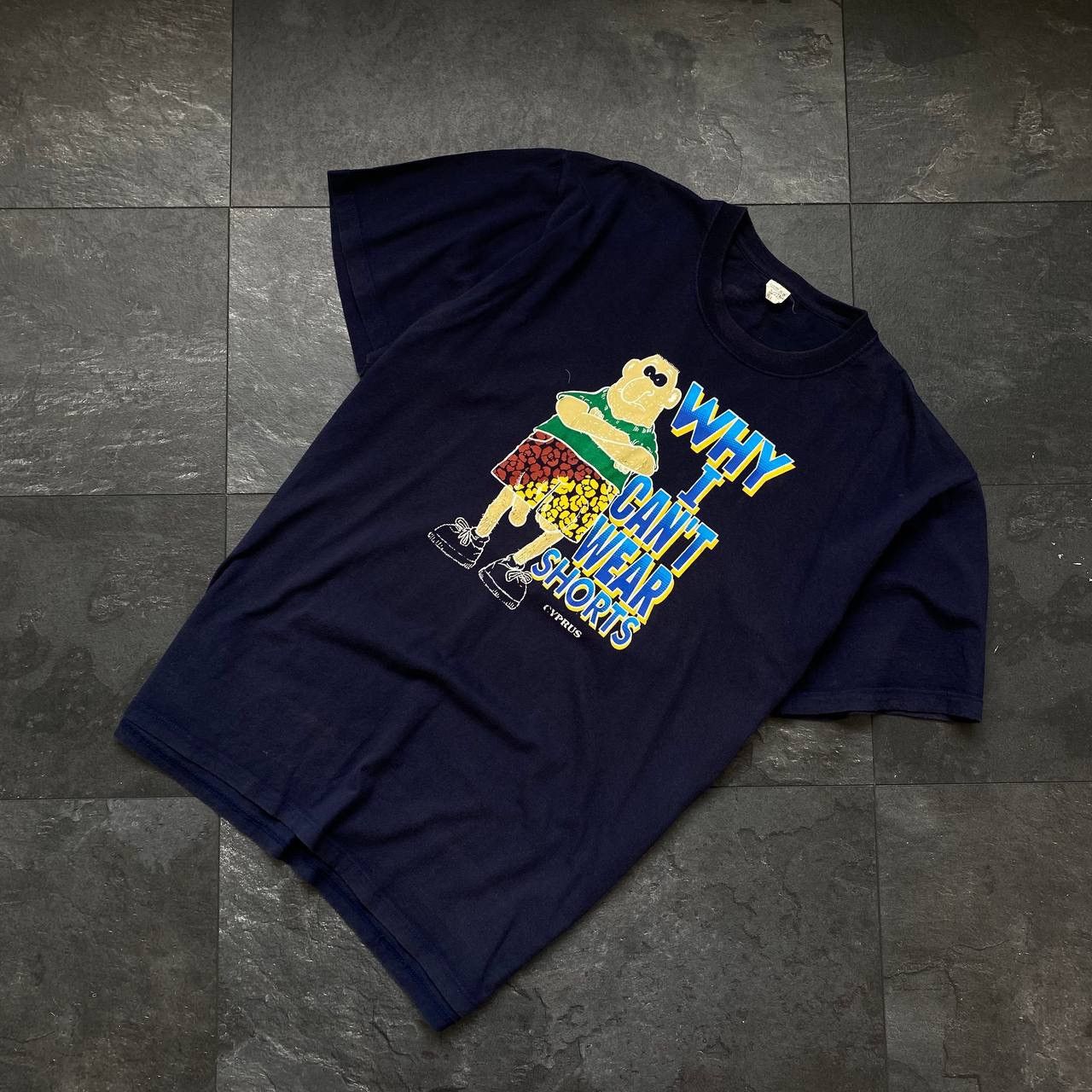 Vintage Vintage big logo humour tee why I can’t wear shorts tee Size US XL / EU 56 / 4 - 1 Thumbnail