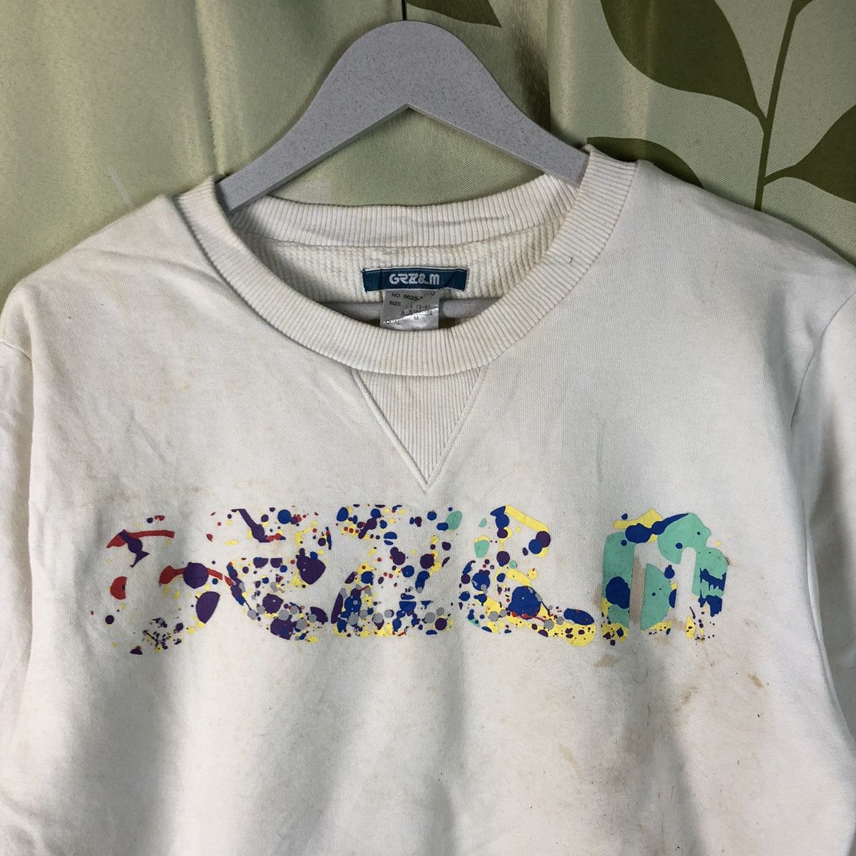 Japanese Brand × Vintage GRZ & M White vintage Sweatshirt #7428 Size US S / EU 44-46 / 1 - 5 Thumbnail