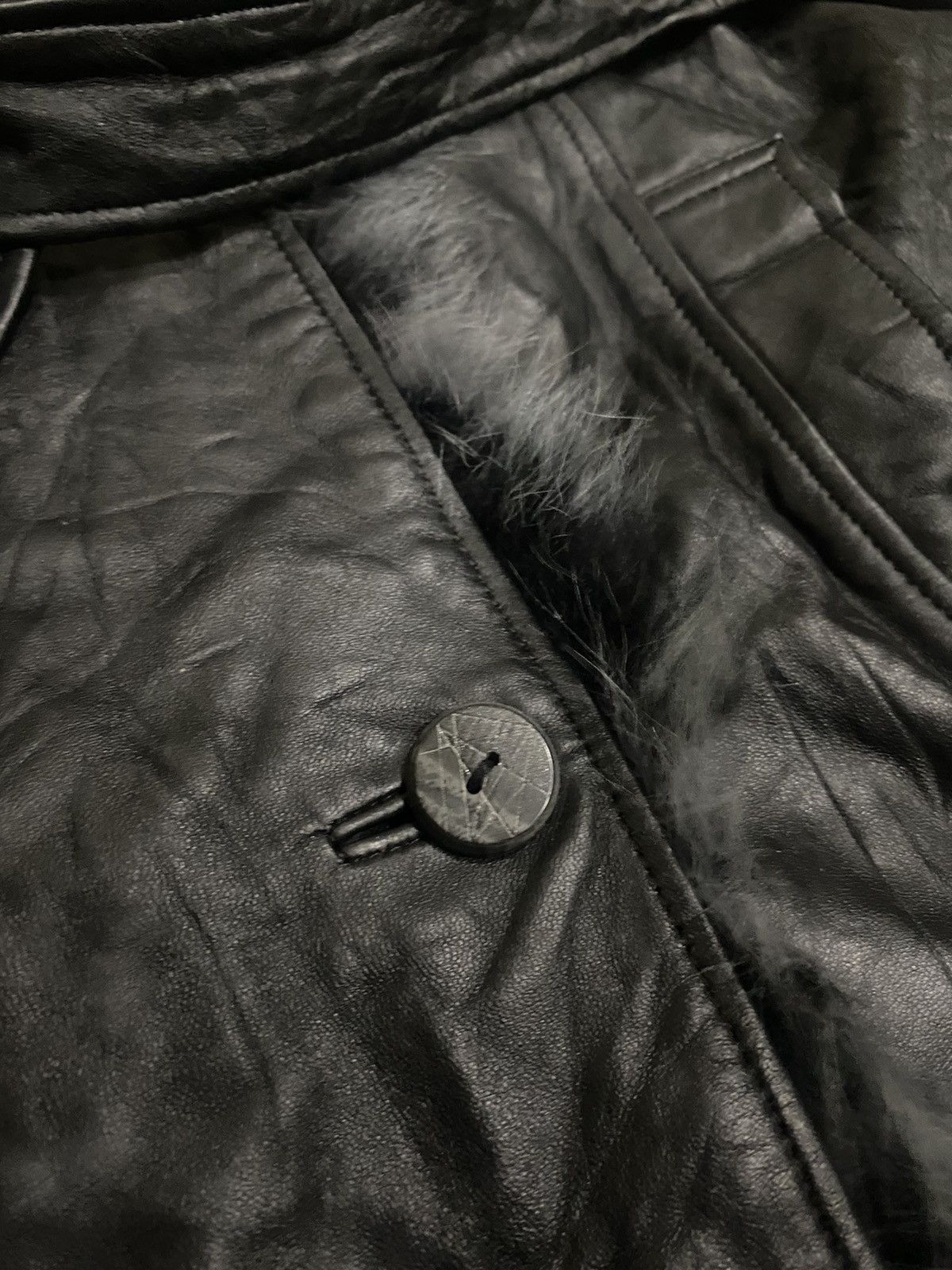 Balmain × Vintage Balmain Fur Fox Shearling Leather Coat Jacket Size S / US 4 / IT 40 - 4 Thumbnail