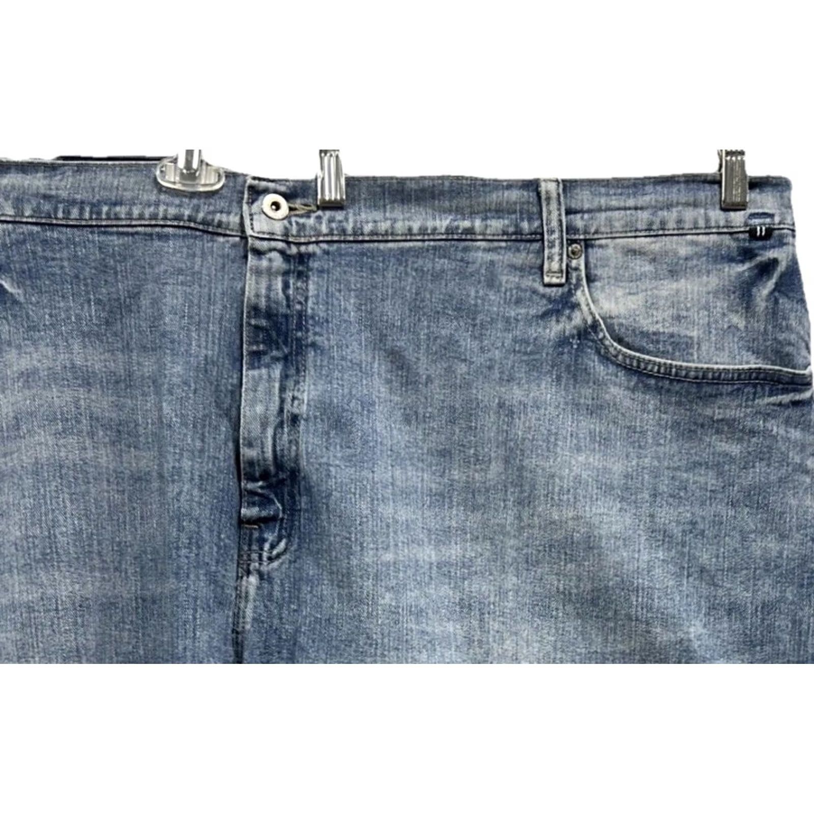 Nautica Nautica Relaxed Fit Jeans Men’s 50x32 Blue Denim Stretch 5-Pocket Straight Zip Button Casual Pants Size US 34 / EU 50 - 4 Thumbnail
