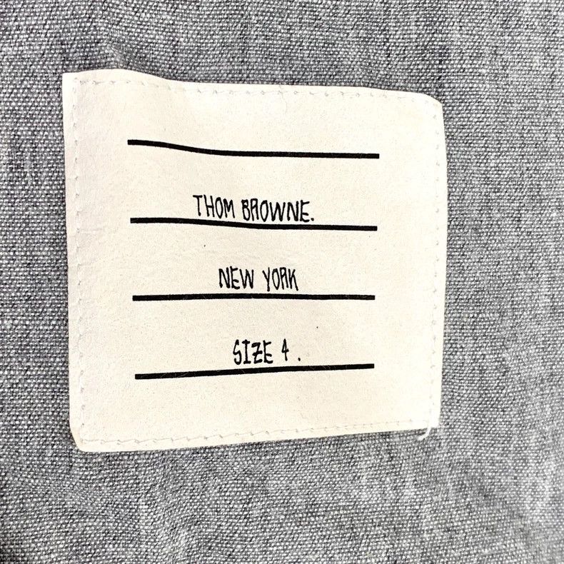 Thom Browne Thom browne Gray classic four-bar cotton lapel single-breas Size US XL / EU 56 / 4 - 5 Thumbnail