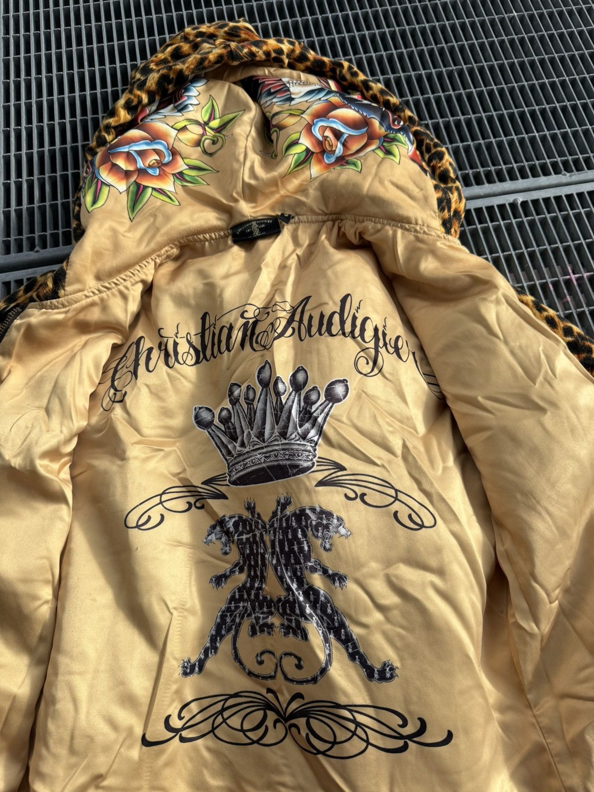 Christian Audigier Vintage Christian Audigier Leopard Y2K Overprinted Zip Size S / US 4 / IT 40 - 12 Thumbnail