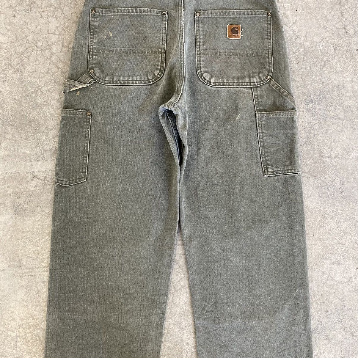 Carhartt VTG Carhartt Double Knee Faded Dirty Carpenter Pants Size US 31 - 18 Thumbnail
