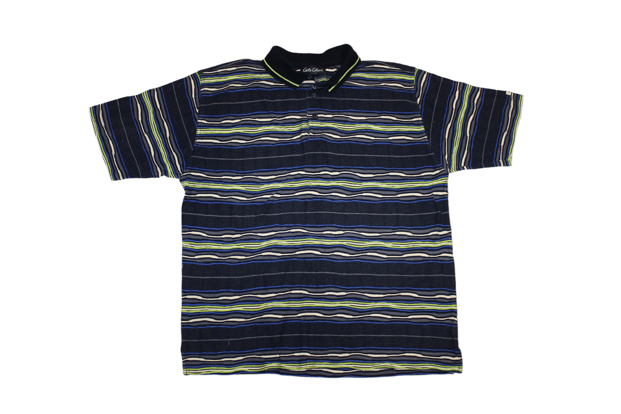 Carlo Colucci VTG Carlo Colucci Cotton Blend Chunky Woven Baggy Polo Shirt Size US L / EU 52-54 / 3 - 1 Thumbnail