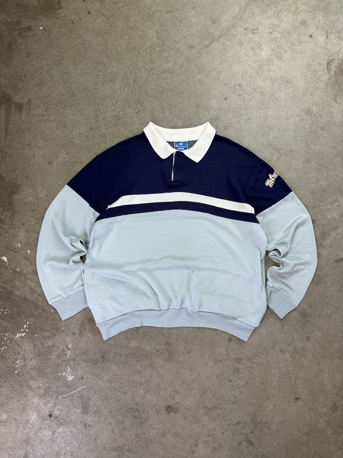 Vintage vintage 90s champion notre dame collared crewneck large Size US L / EU 52-54 / 3 - 1 Thumbnail