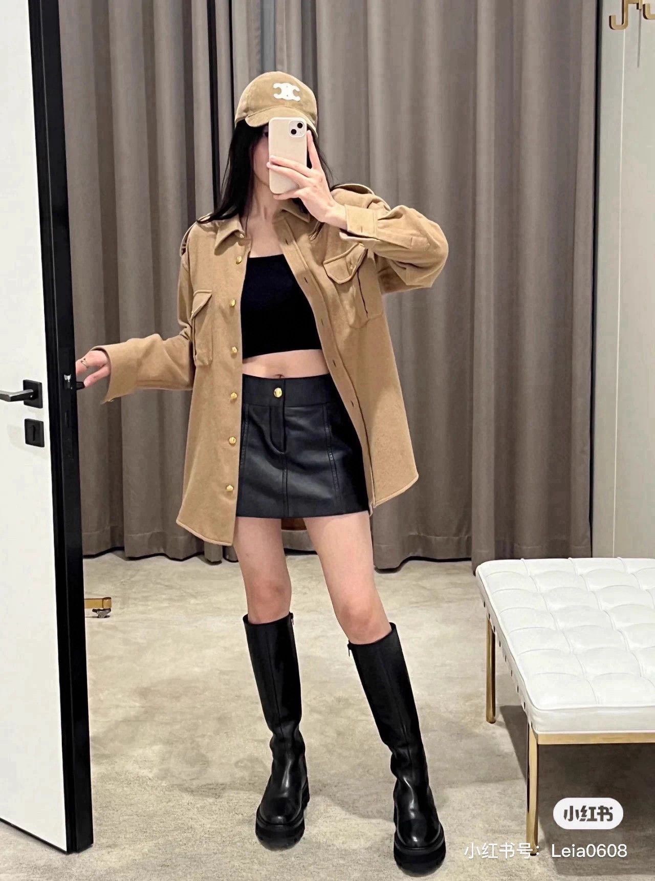 Celine Celine 24SS Y2K low-waist leather mini skirt 38 Size 27" / US 4 / IT 40 - 9 Thumbnail