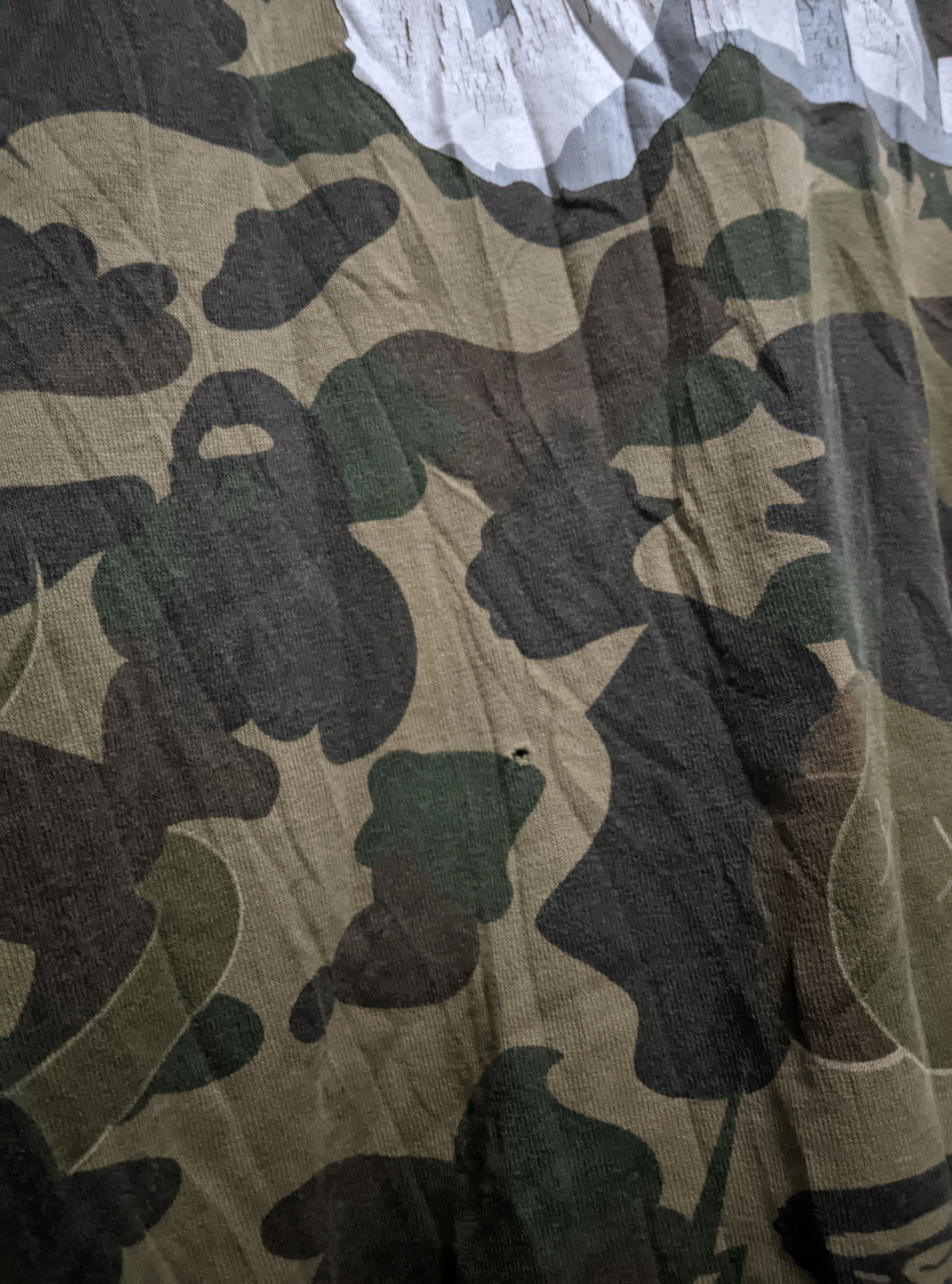 Vintage Vintage 2005 bape x kaws first collab camo t shirt Size US XL / EU 56 / 4 - 9 Thumbnail