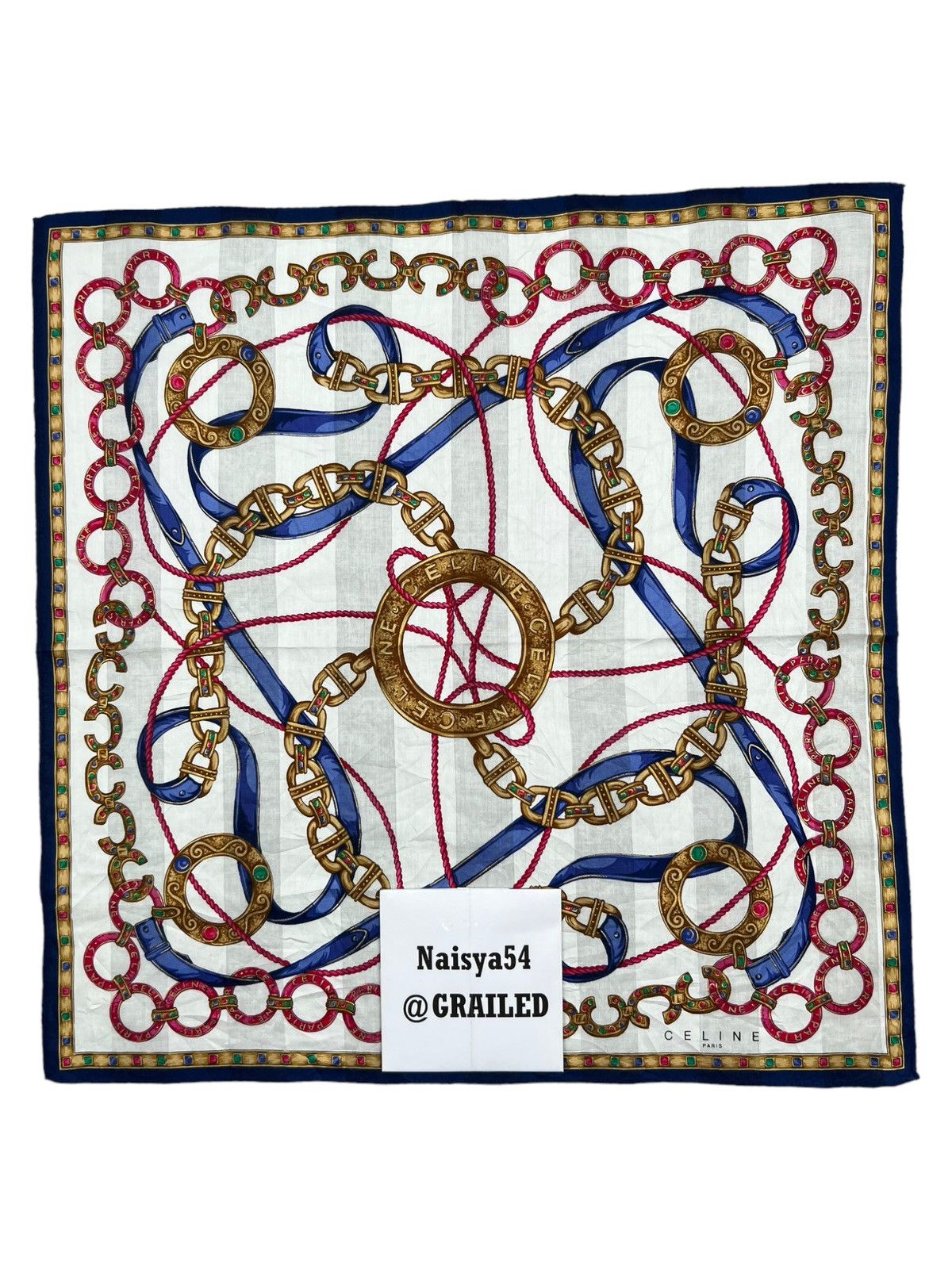 Celine Celine Handkerchief Neckerchief Bandana Pocketsquare Size ONE SIZE - 6 Thumbnail