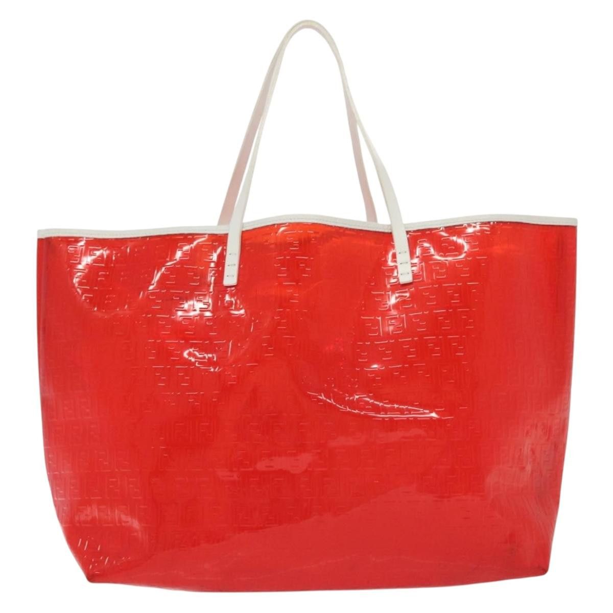 Fendi FENDI Zucchino Tote Bag Vinyl Red White Size ONE SIZE - 2 Thumbnail