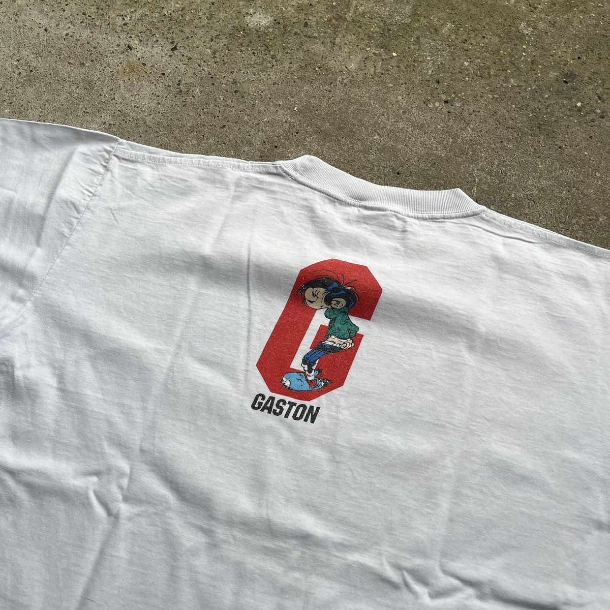 Cartoon Network Gaston Cartoon Comic vintage French white Disney Size US L / EU 52-54 / 3 - 11 Thumbnail