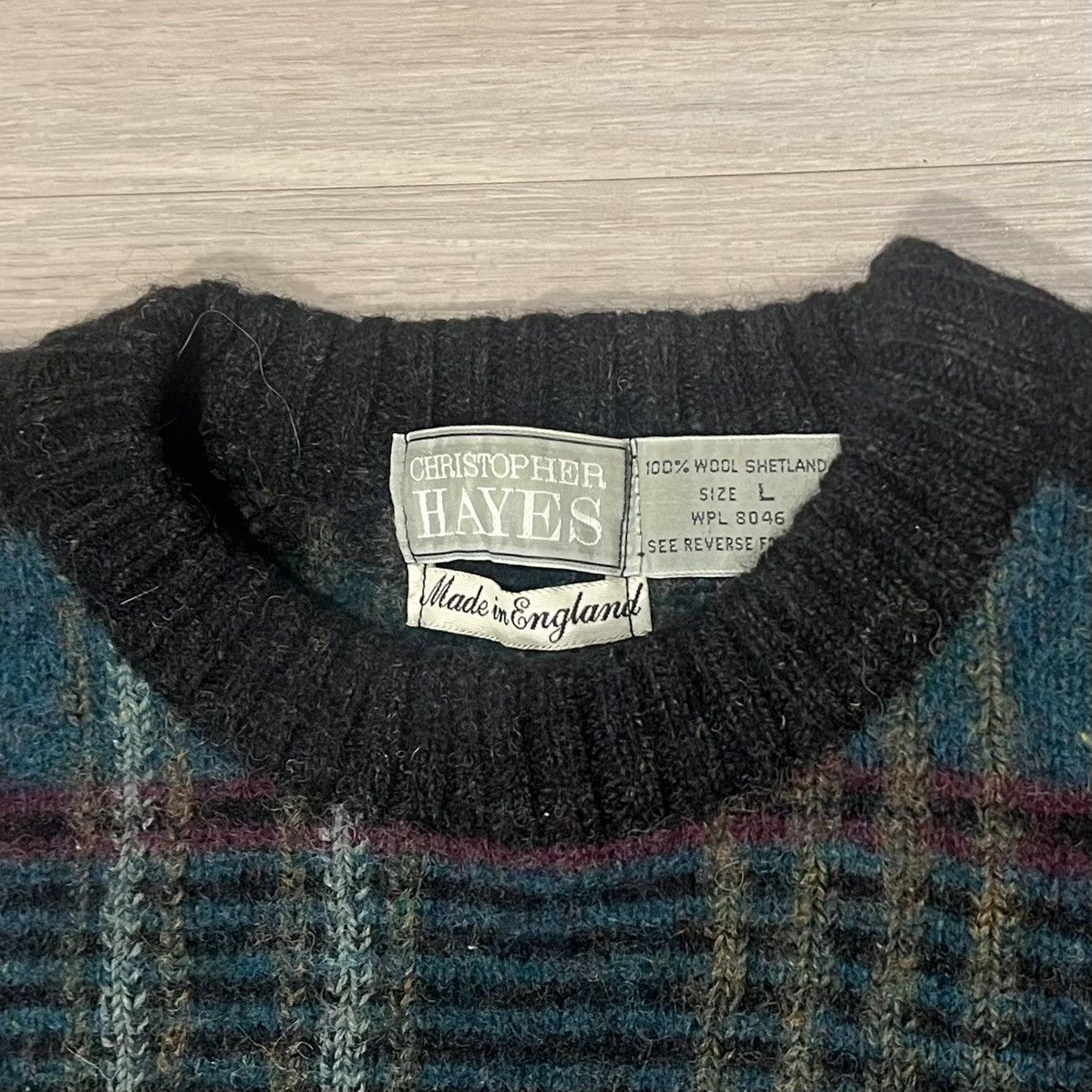 Other Vintage Christopher Hayes Plaid/Tartan Wool Shetland Sweater Size US L / EU 52-54 / 3 - 2 Thumbnail