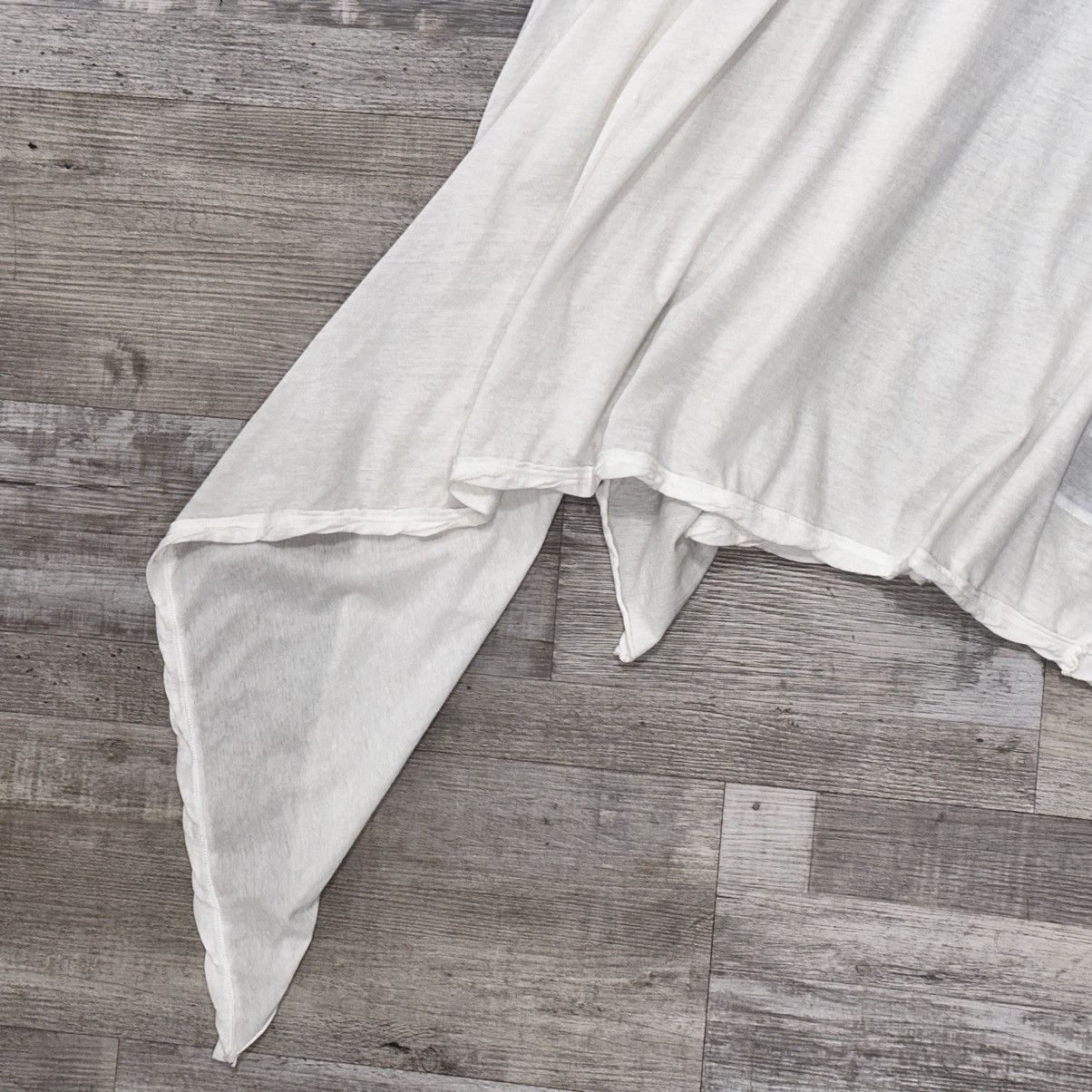 Rick Owens Drkshdw ROCK OWENS DRKSHDW WHITE ASYMMETRICAL DRAPED TANK Size US M / EU 48-50 / 2 - 3 Thumbnail