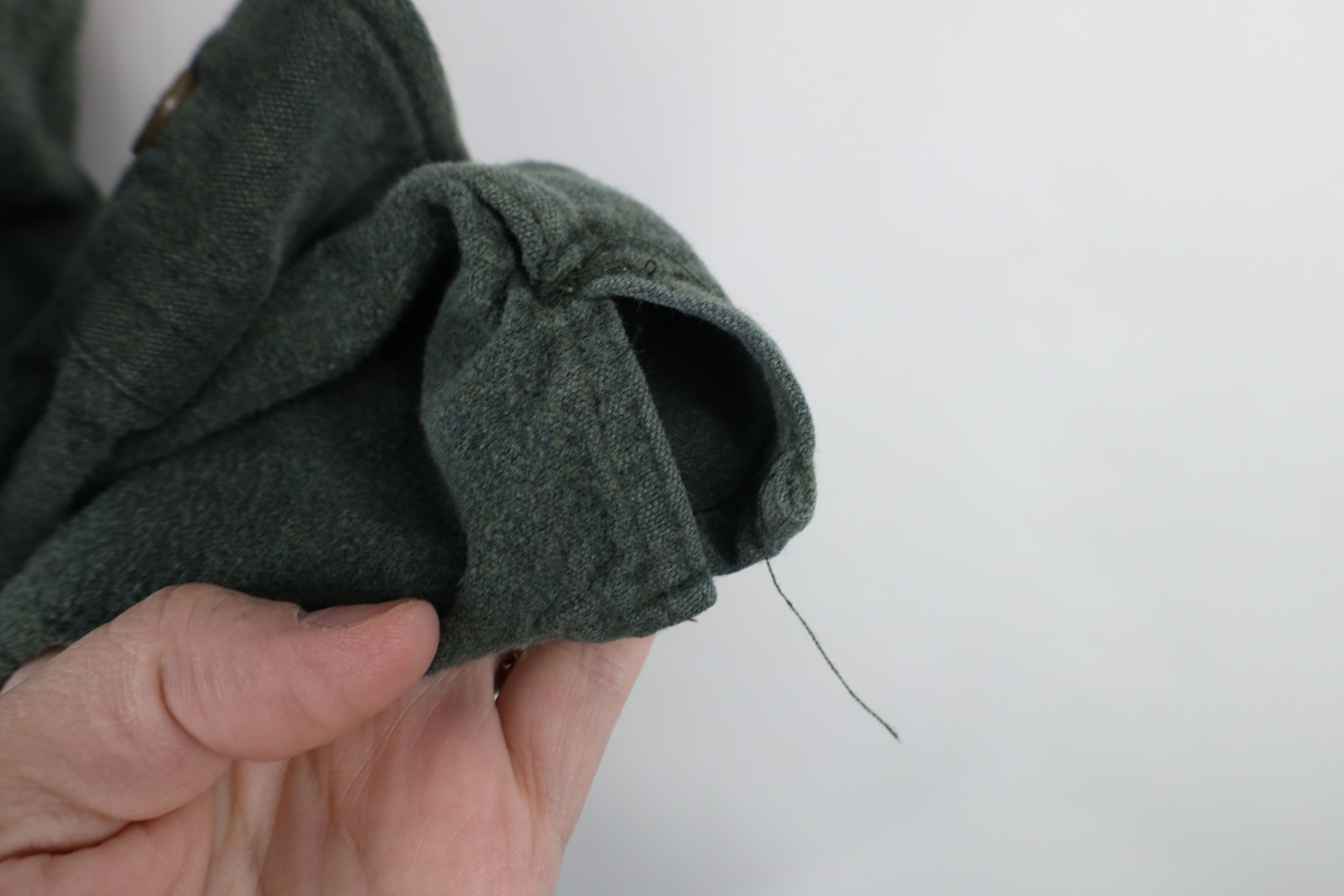 Vintage Vintage 90s Streetwear Chamois Cloth Button Shirt Green Size US XL / EU 56 / 4 - 11 Thumbnail