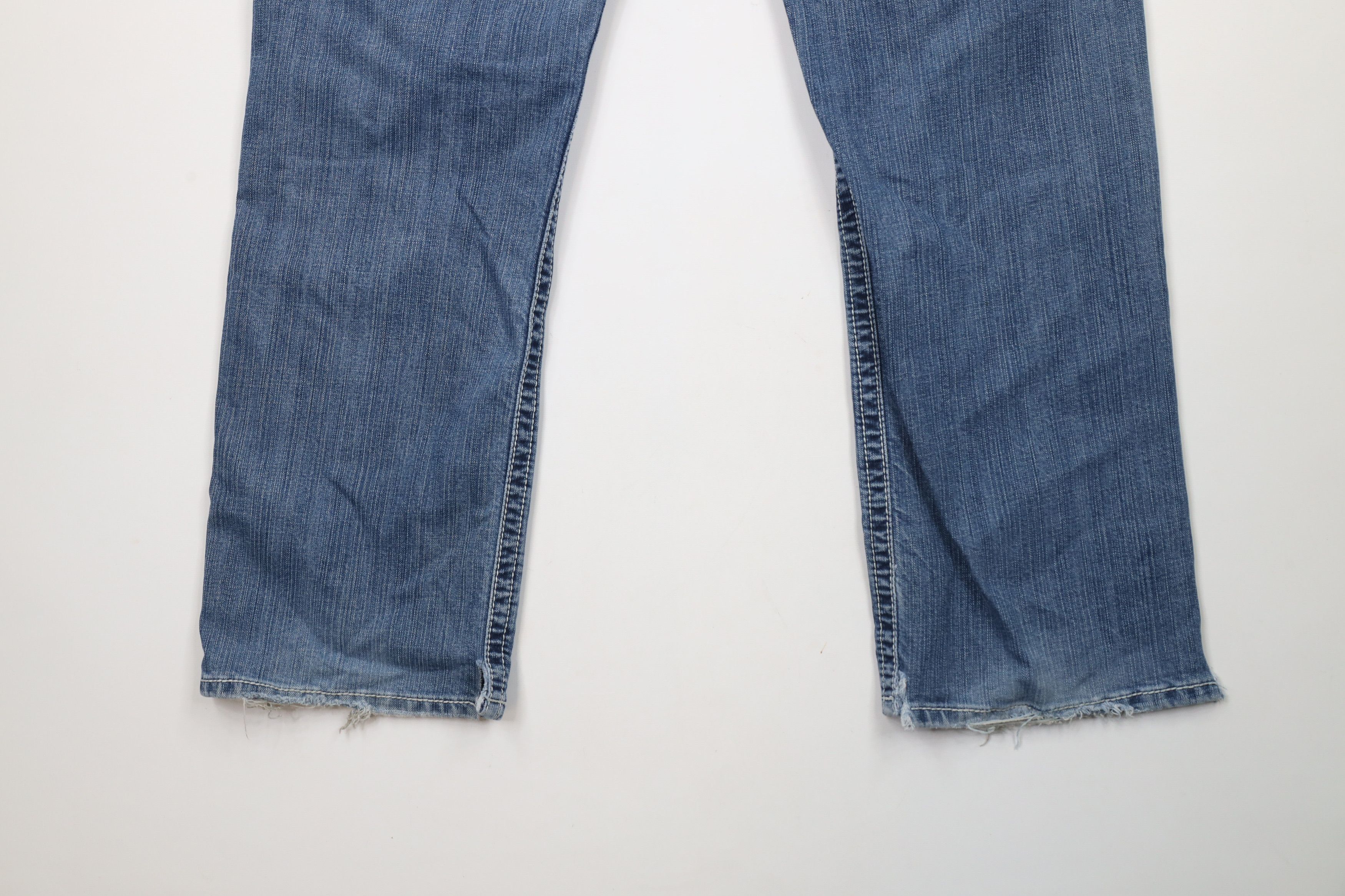 Vintage Buckle BKE Thick Stitch Jake Straight Leg Denim Jeans Blue Size US 36 / EU 52 - 15 Thumbnail