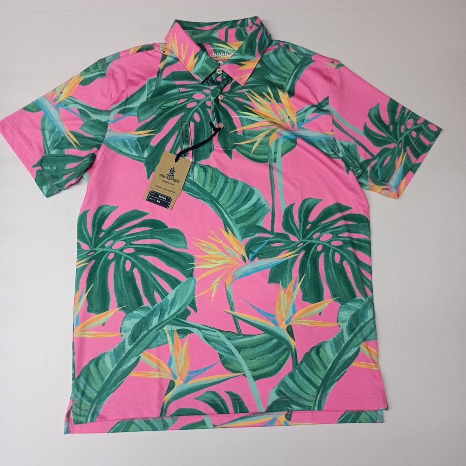Chubbies Chubbies Shirt Men's M Performance Polo Paradise Floral Size US M / EU 48-50 / 2 - 1 Thumbnail