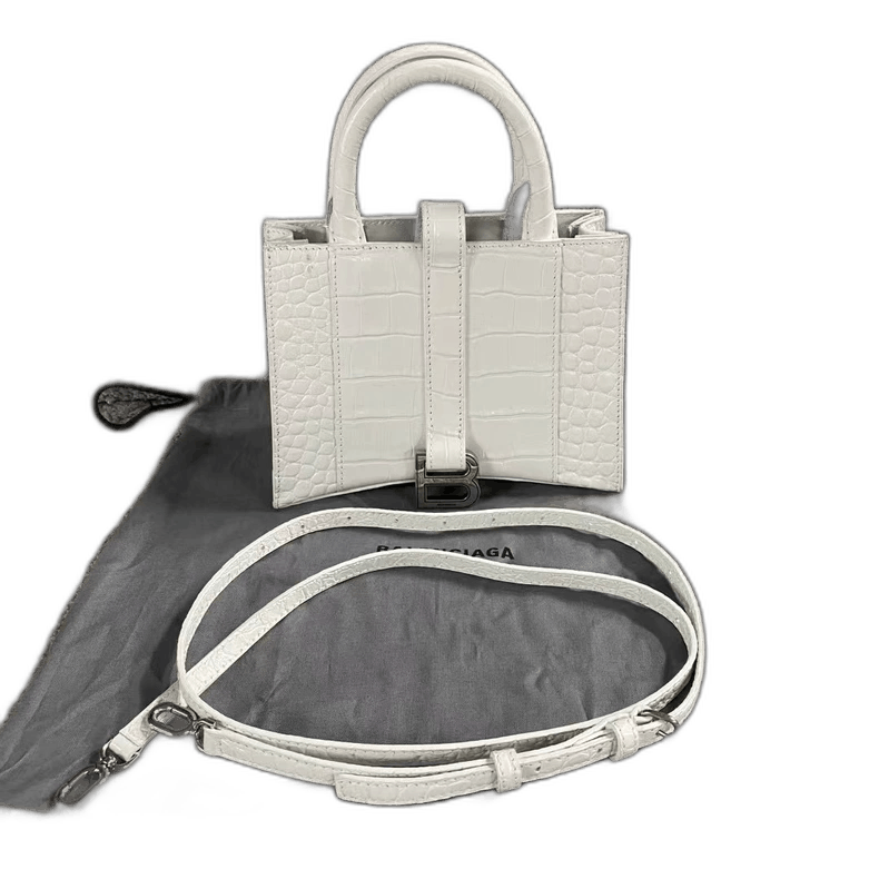 Balenciaga White Hourglass Crossbody Bag, Men's