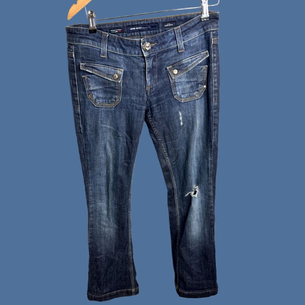 Miss Sixty Miss Sixty Jeans Womens 28 Blue Ferguson Distressed Button Fly Denim Jeans Size 27" / US 4 / IT 40 - 1 Thumbnail
