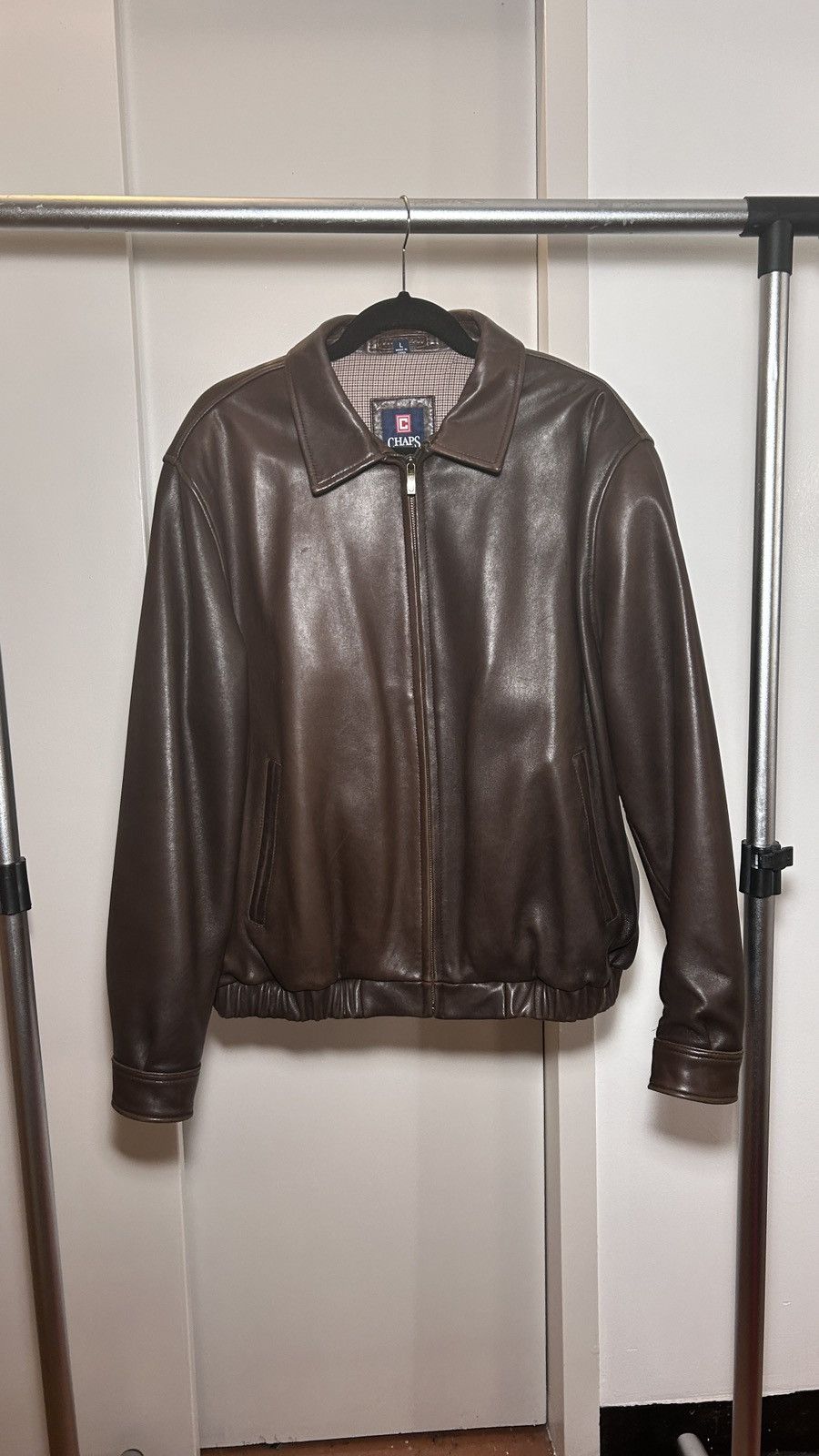 CHAPS RALPHLAUREN LEATHER JACKET L
