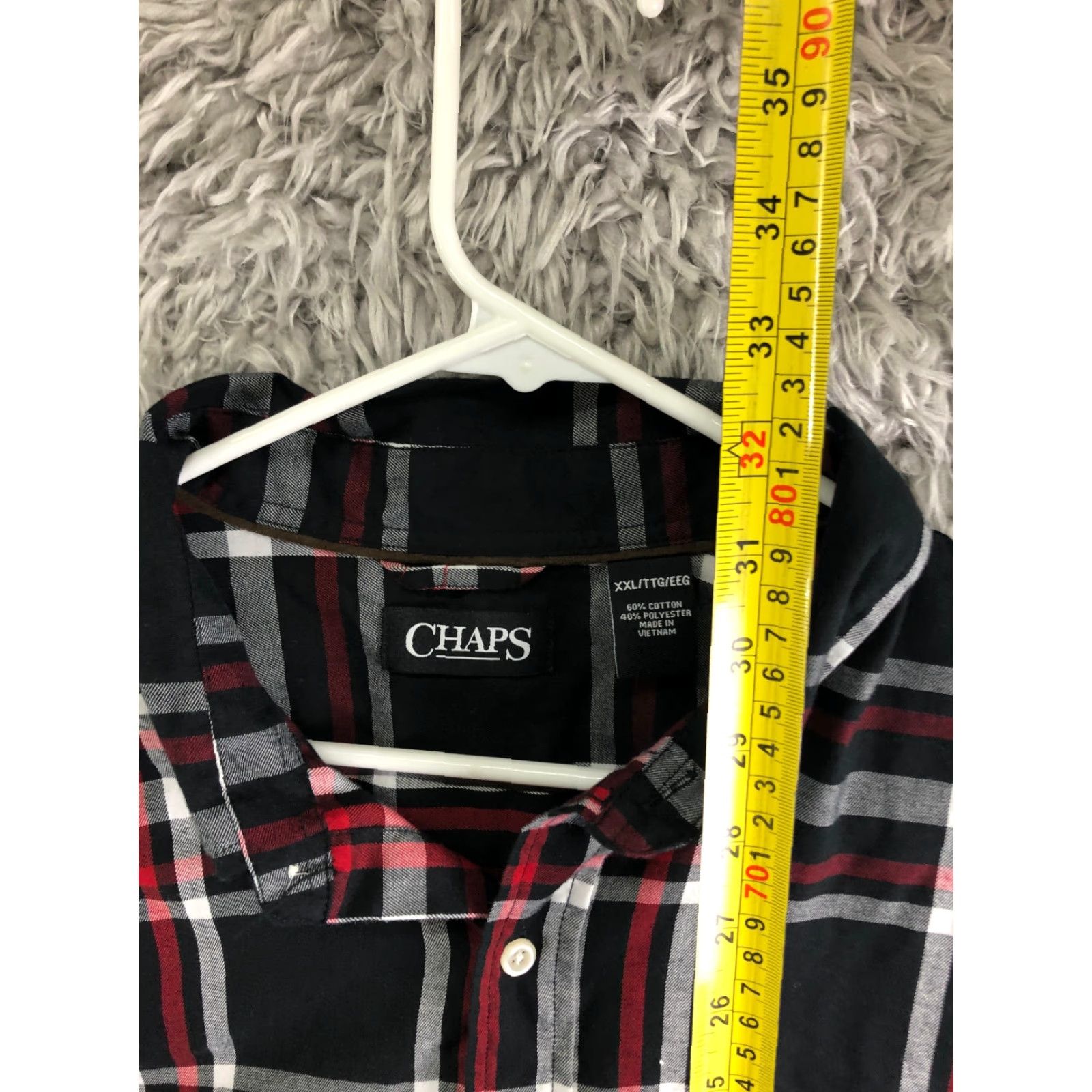 Chaps Chaps Mens XXL Black Striped Long Sleeve Button-Down Collar Shirt Size US XXL / EU 58 / 5 - 5 Thumbnail