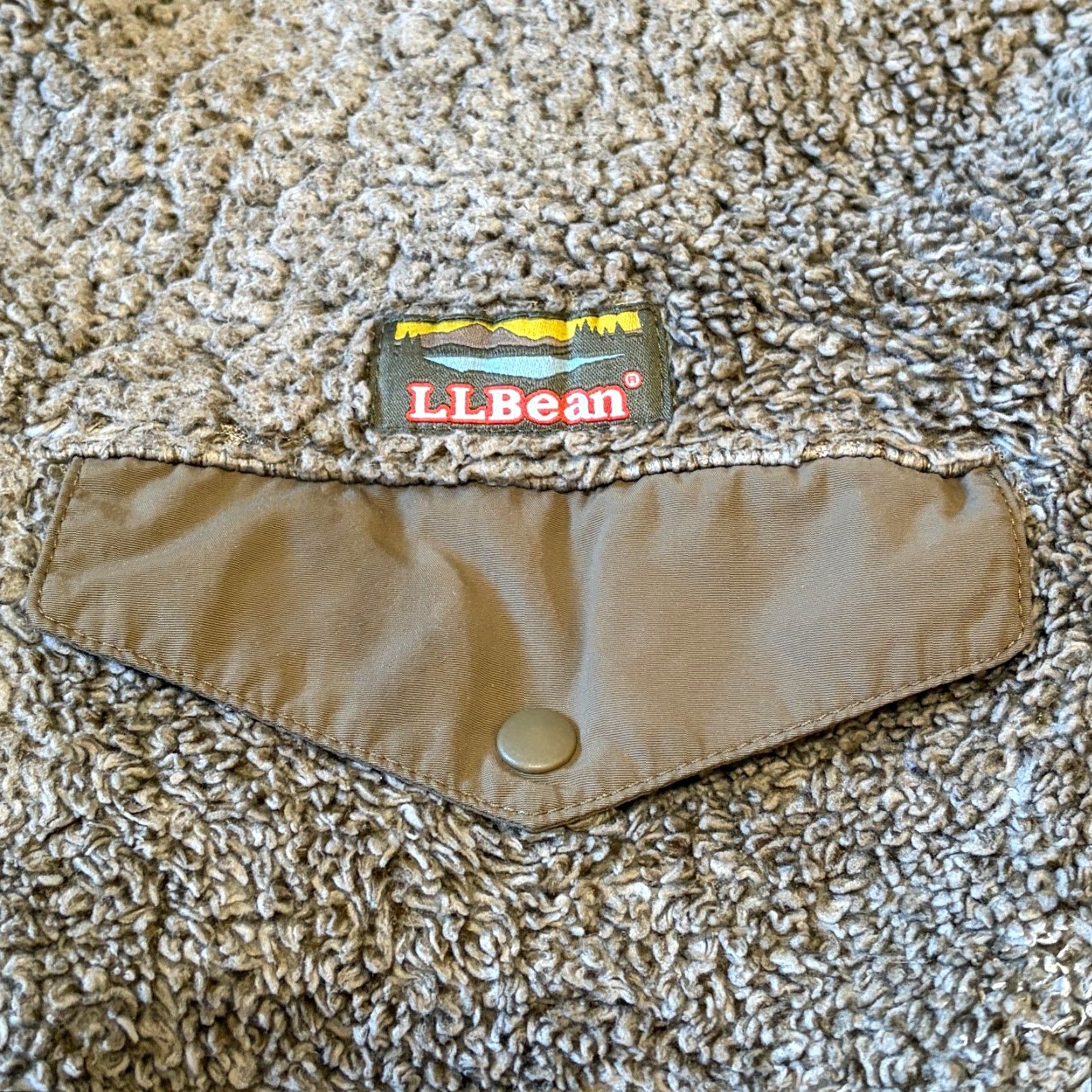 Vintage L.L.Bean Jacket Men XL Tan Hi-Pile Sherpa Fleece Full Zip Elbow Patch Outdoor Size US XL / EU 56 / 4 - 6 Thumbnail