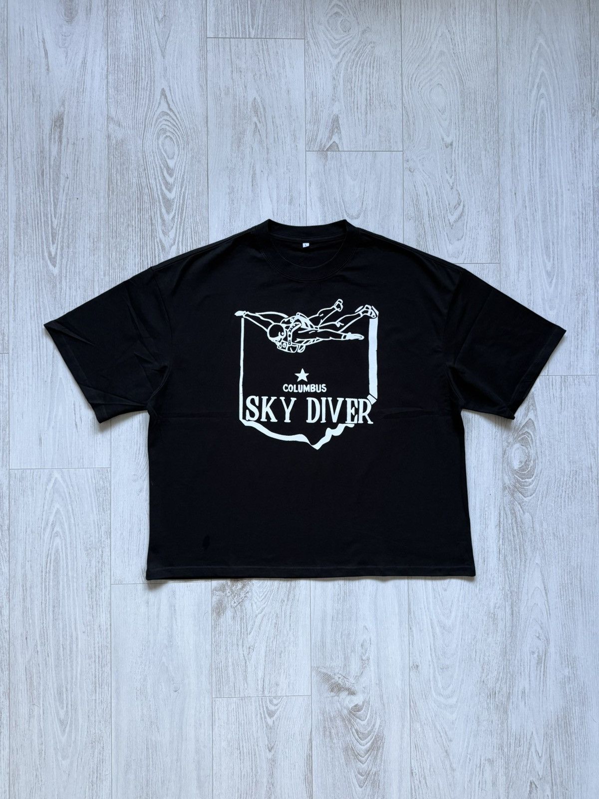 Other Columbus Sky Diver Custom Boxy T-Shirt Black L Size US L / EU 52-54 / 3 - 1 Thumbnail