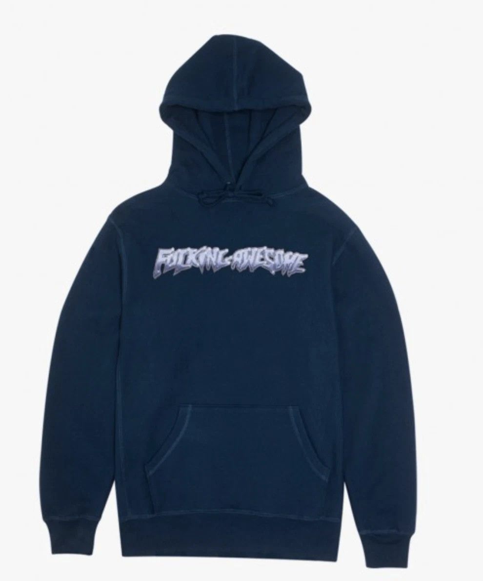 Fucking Awesome FA SUPREME JASON DILL Chrome HOODIE NAVY PULLOVER HOODED Size US M / EU 48-50 / 2 - 5 Thumbnail