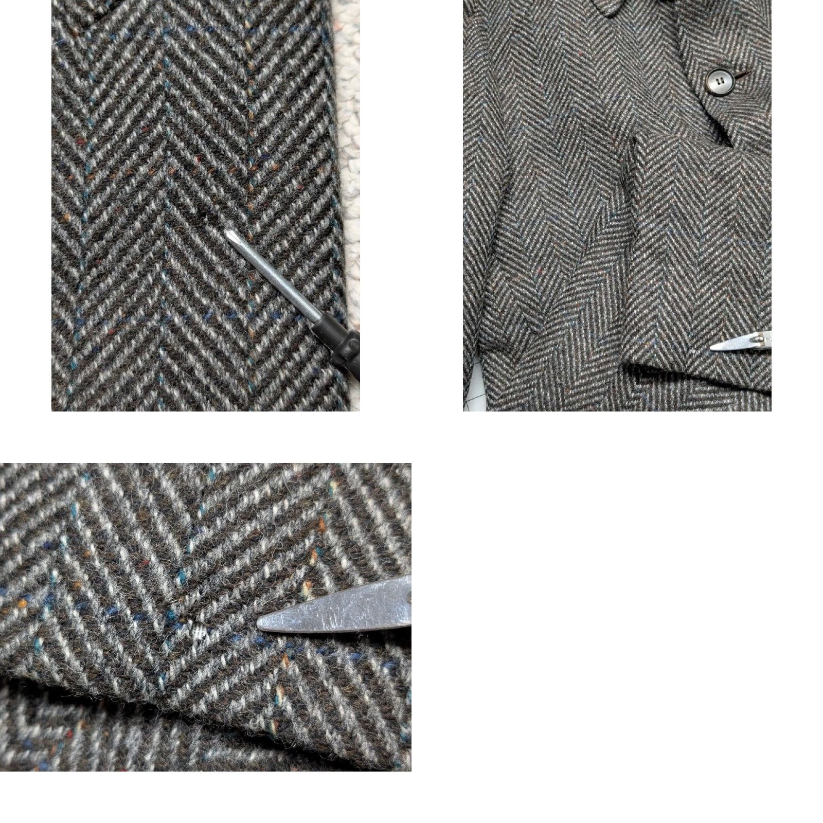 Vintage VINTAGE Brook Taverner Overcoat Tweed Donegal Wool Herringbone Gray 44 England Fleck Coat Mens Size US L / EU 52-54 / 3 - 10 Thumbnail