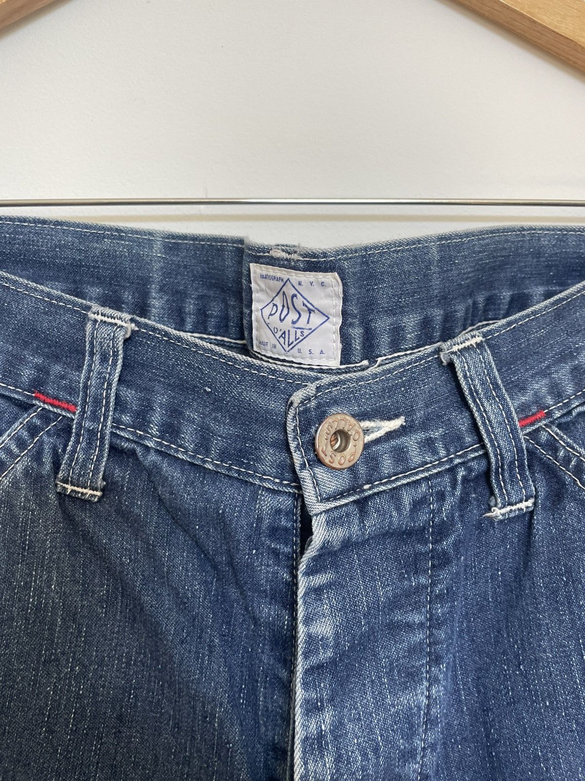 Post Overalls Vintage post o’alls cinch back carpenter denim Size US 31 - 2 Thumbnail