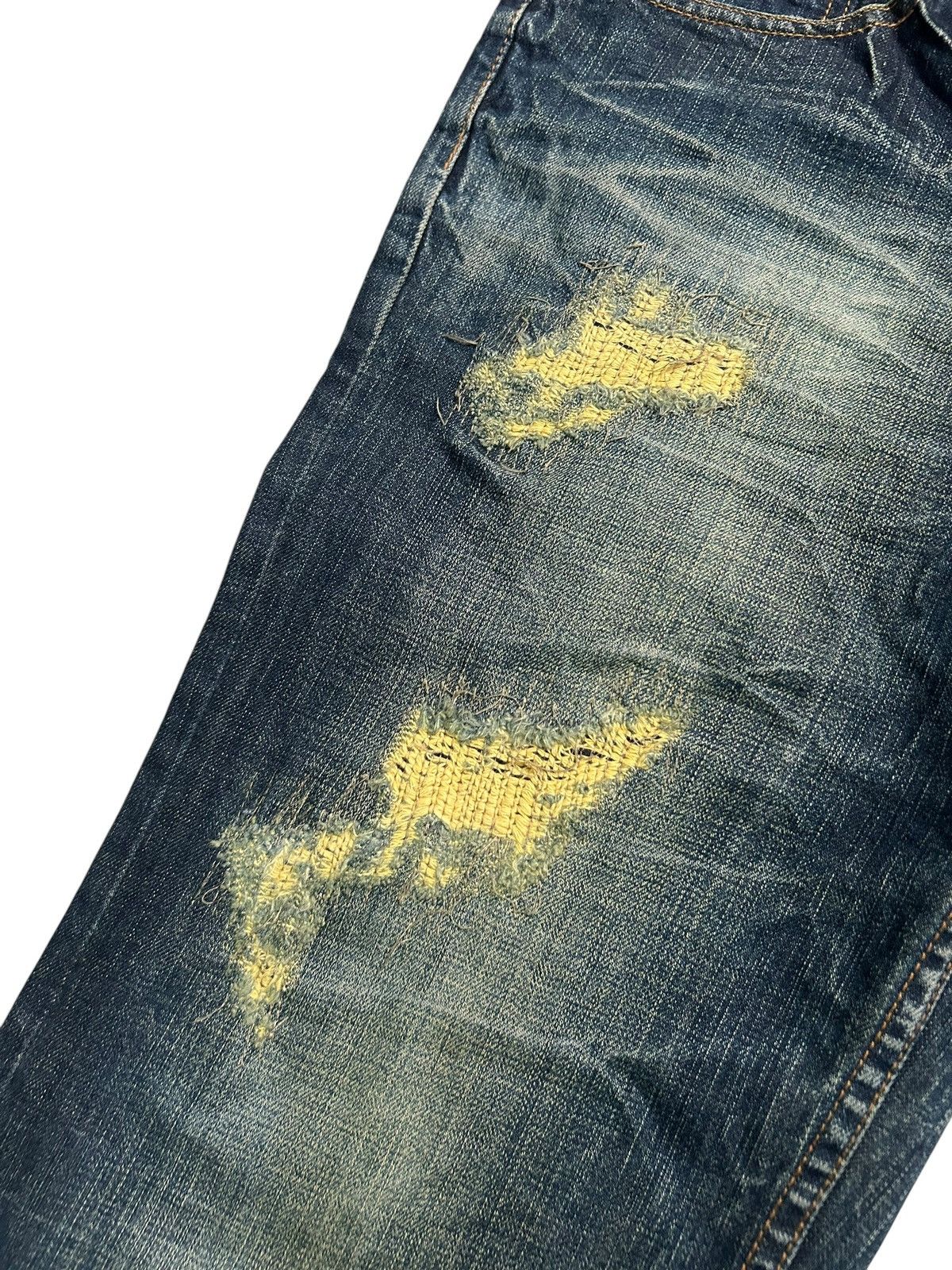 Japanese Brand × Kapital × Vintage Nylaus Japanese Style Distressed Denim Jeans Size US 34 / EU 50 - 8 Thumbnail