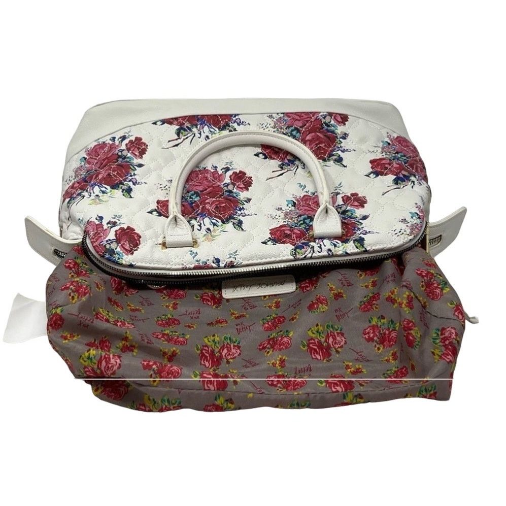 Betsey Johnson BETSEY JOHNSON- Floral Satchel With Crossbody Strap Size ONE SIZE - 4 Thumbnail