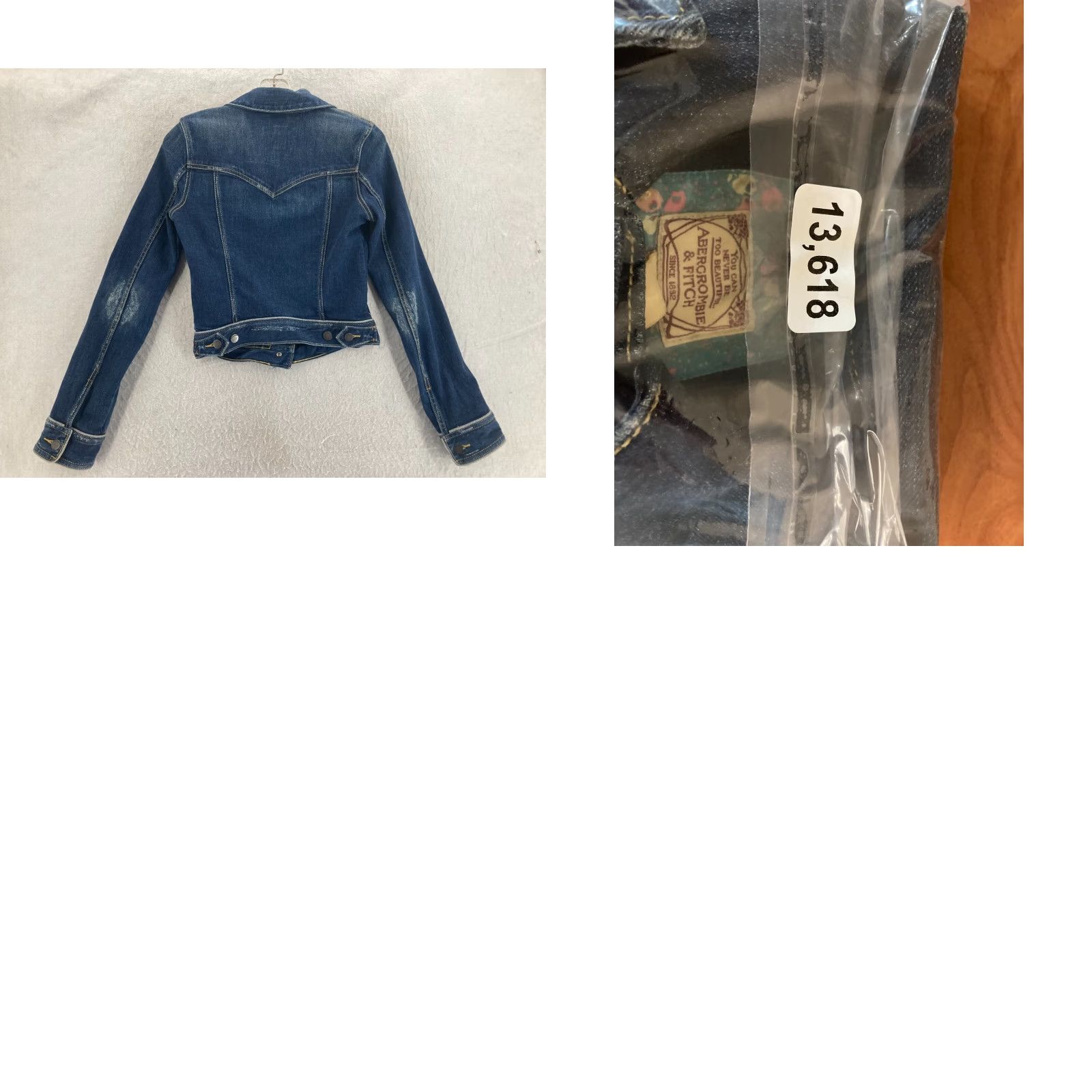 Abercrombie & Fitch Abercrombie & Fitch Denim Trucker Jacket Womens Small Long Sleeve Blue Cotton Size S / US 4 / IT 40 - 9 Thumbnail