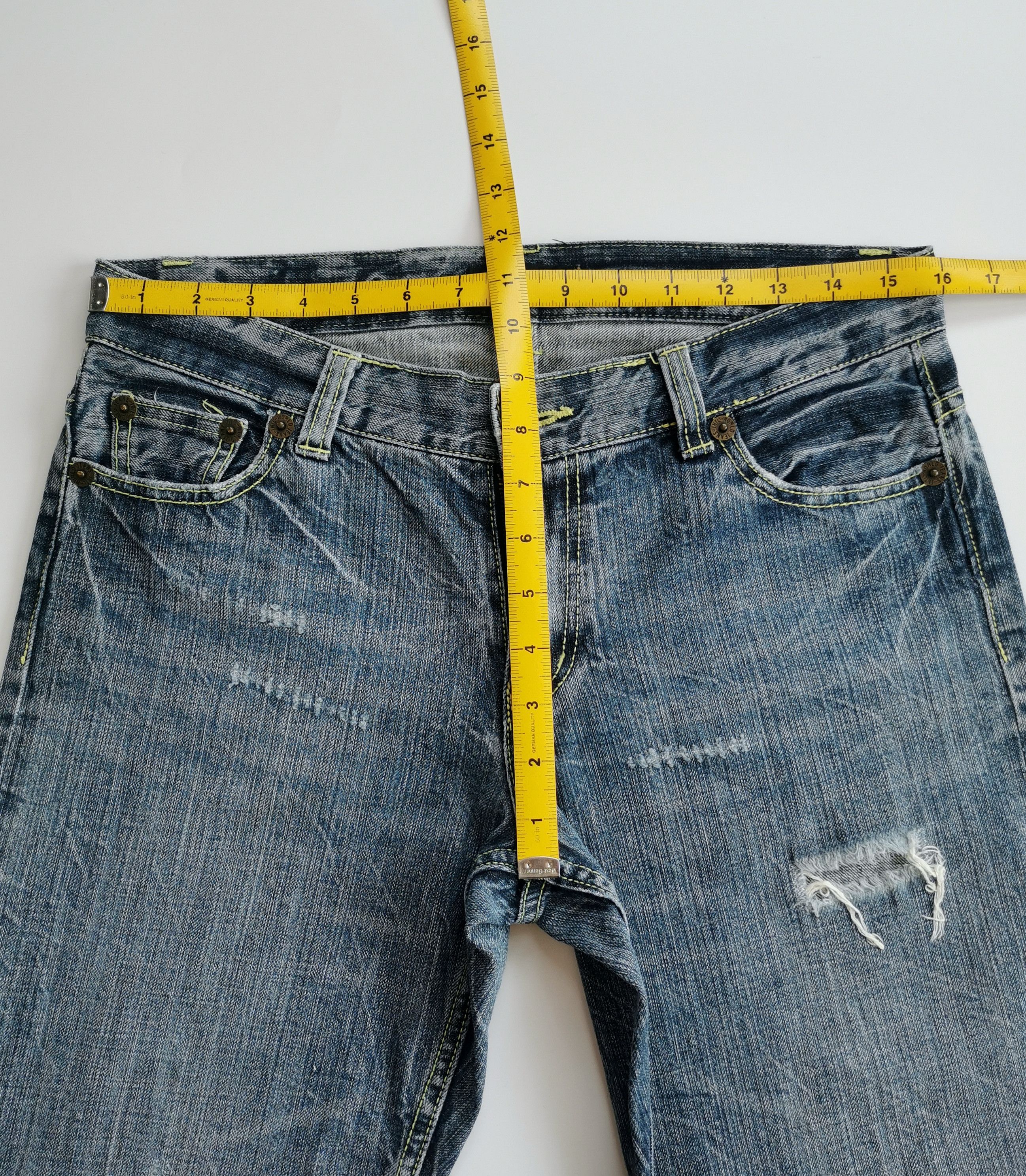 Hysteric Glamour RARE❤️‍🔥FLARE JEANS DISTRESSED ORIRIN RIPPED FLARED JEANS Size US 32 / EU 48 - 3 Thumbnail
