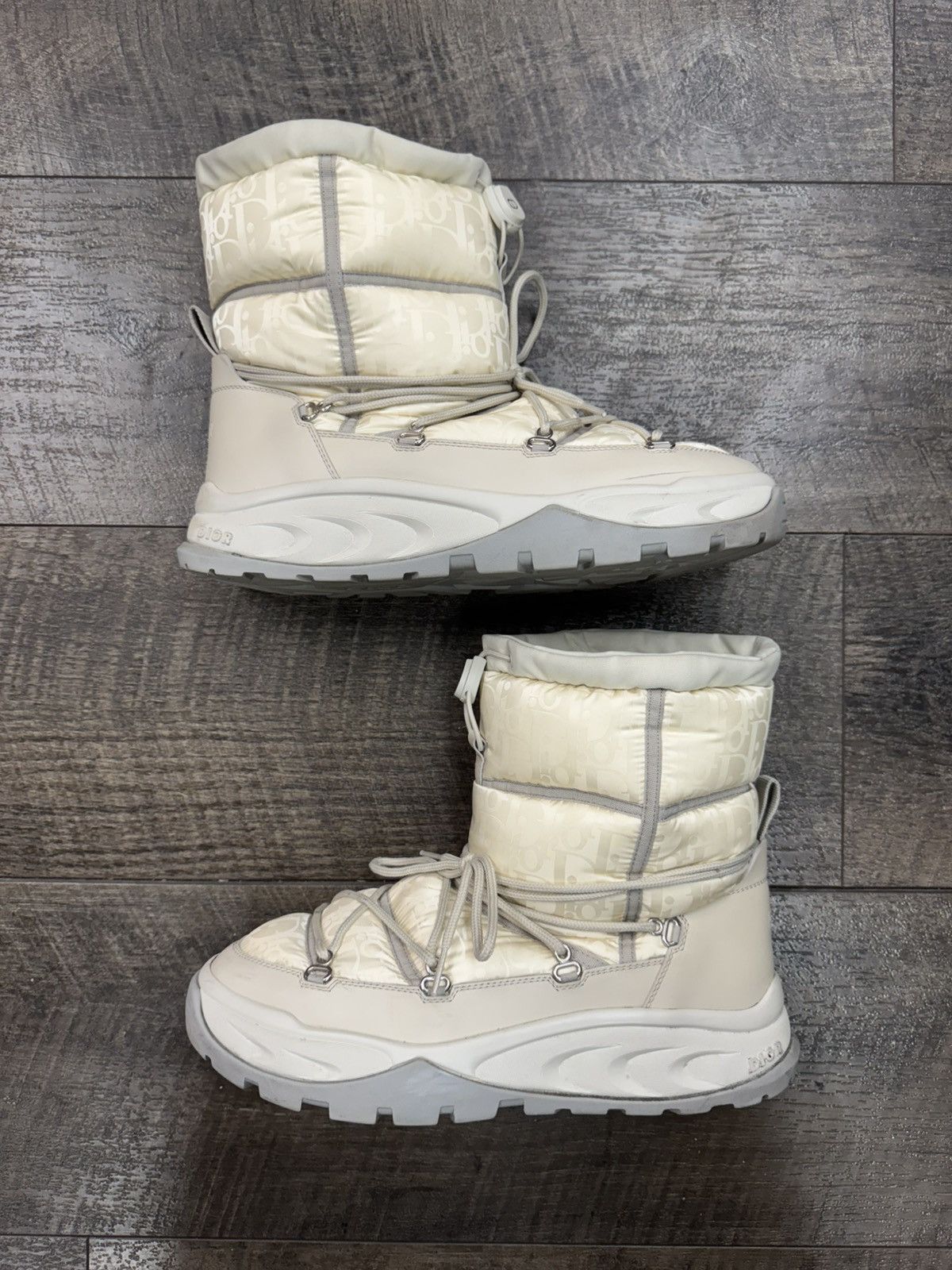 Dior Oblique Monogram Snow Ankle Boot Cream/Grey (42) Size US 9 / EU 42 - 3 Thumbnail