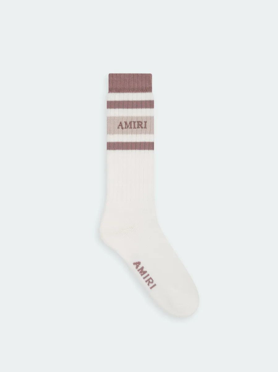Amiri o1s1wg110525 Size: OS / Stack Stripe Chunky Sock Brown/White Size ONE SIZE - 1 Thumbnail