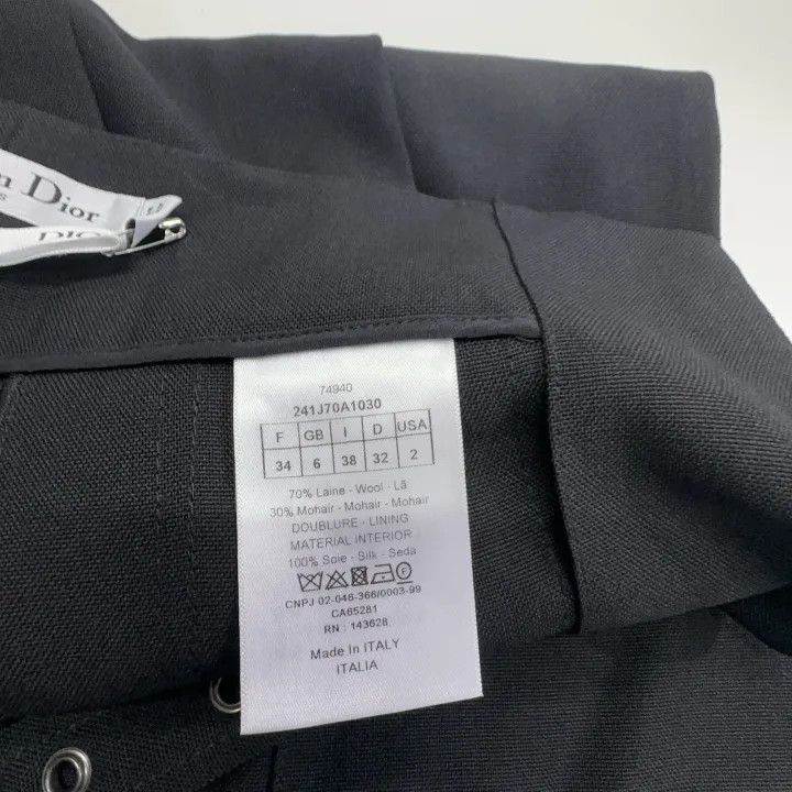 Dior Dior Black Pleated Midi Skirt for Women 0079-2507 Size 33" - 4 Thumbnail