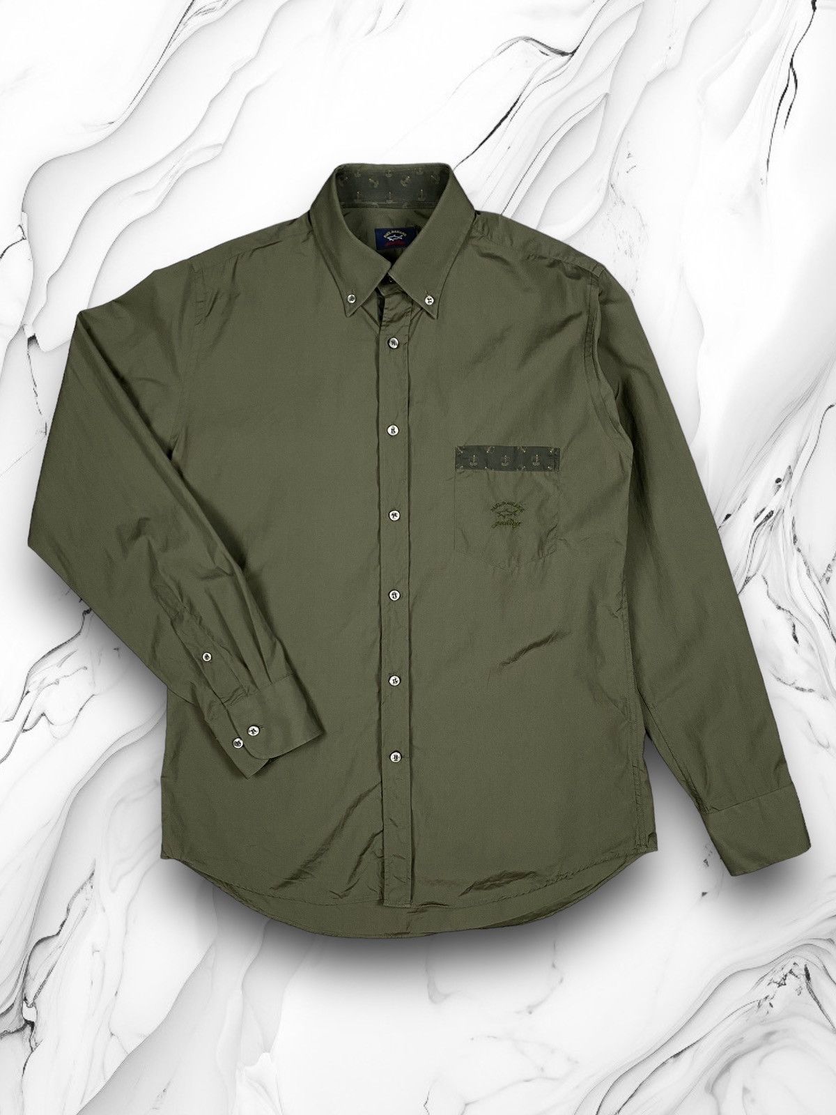 Paul & Shark × Vintage Vintage Paul Shark Designer Button Up Shirt Size US L / EU 52-54 / 3 - 1 Thumbnail
