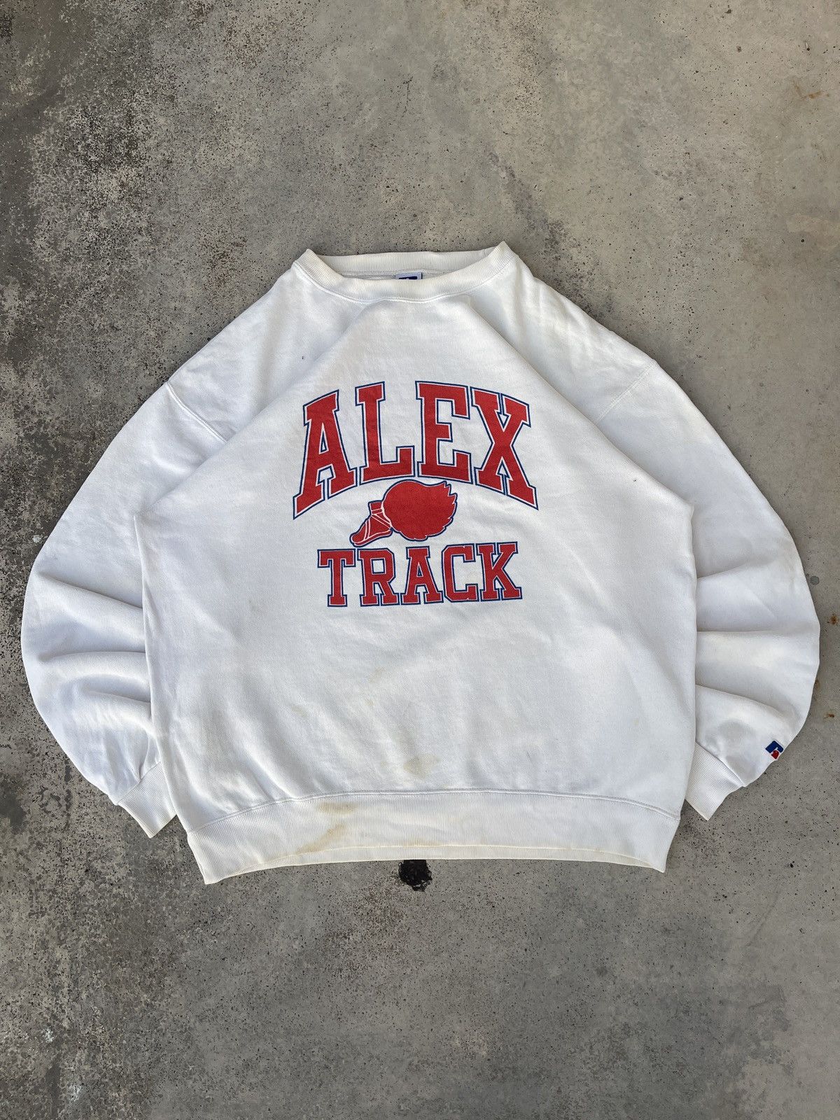 Russell Athletic × Vintage Vintage 90s Russell Alex Track Sweatshirt Size US XL / EU 56 / 4 - 1 Thumbnail