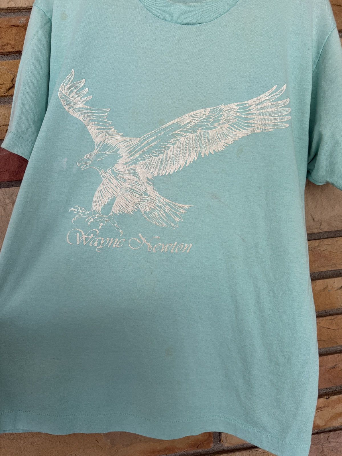 Vintage Vintage 80s Wayne Newton Bald Eagle Graphic Tee Size US L / EU 52-54 / 3 - 4 Thumbnail