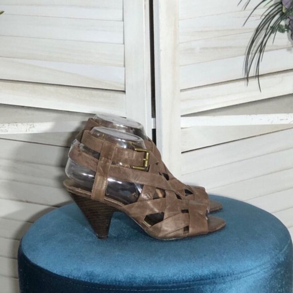 Nine West Nine West Gladiator Sandals Leather Buckle Closure Brown 7M Size US 7 / IT 37 - 4 Thumbnail