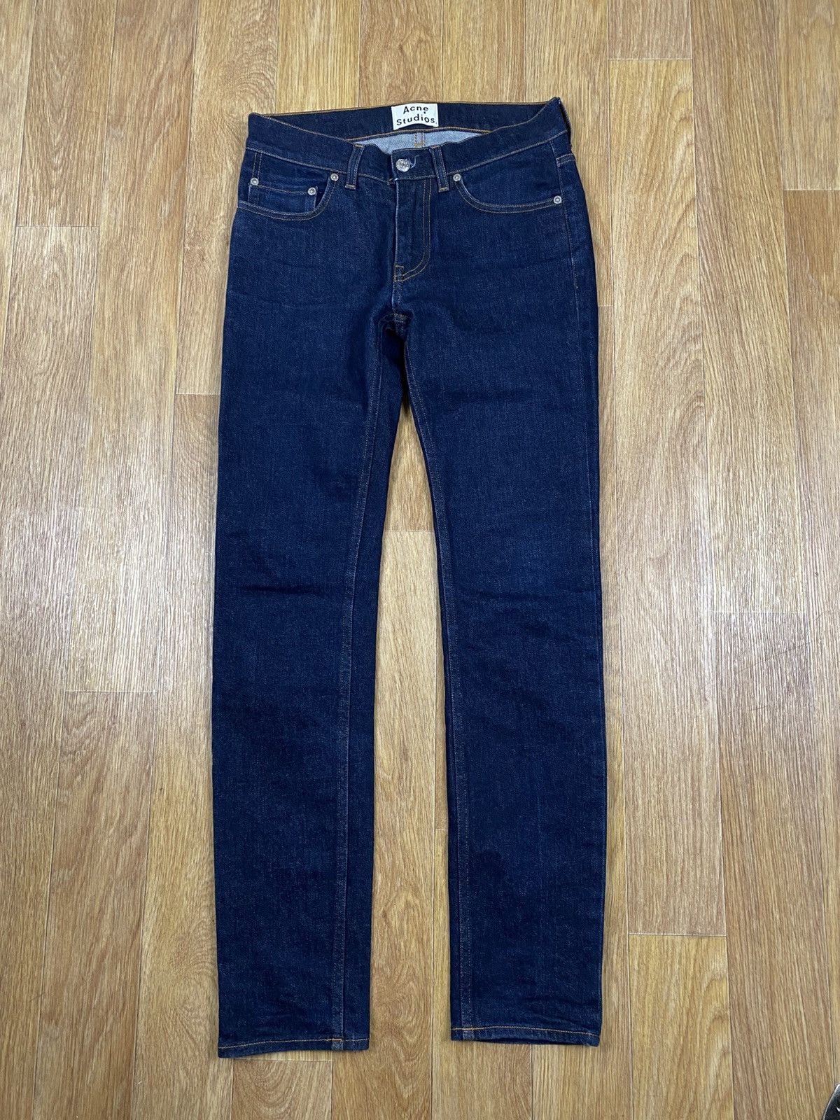 Acne Studios Acne Studios ACE STR RW Dark Blue Denim Skinny Jeans W29 L32 Size US 29 - 1 Thumbnail