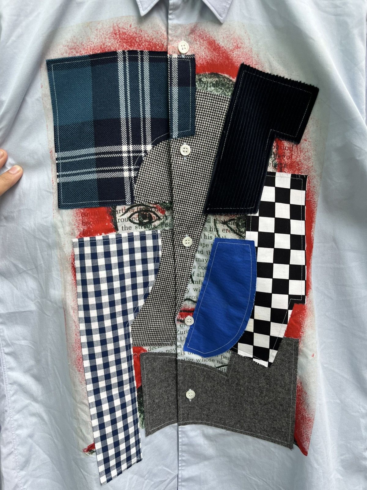 Comme des Garcons SHIRT Face Portrait Patchwork Shirt Size US S / EU 44-46 / 1 - 3 Thumbnail