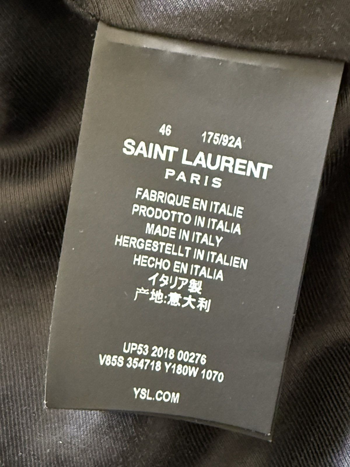 Saint Laurent Paris 2018 Teddy Jacket Varsity Bomber