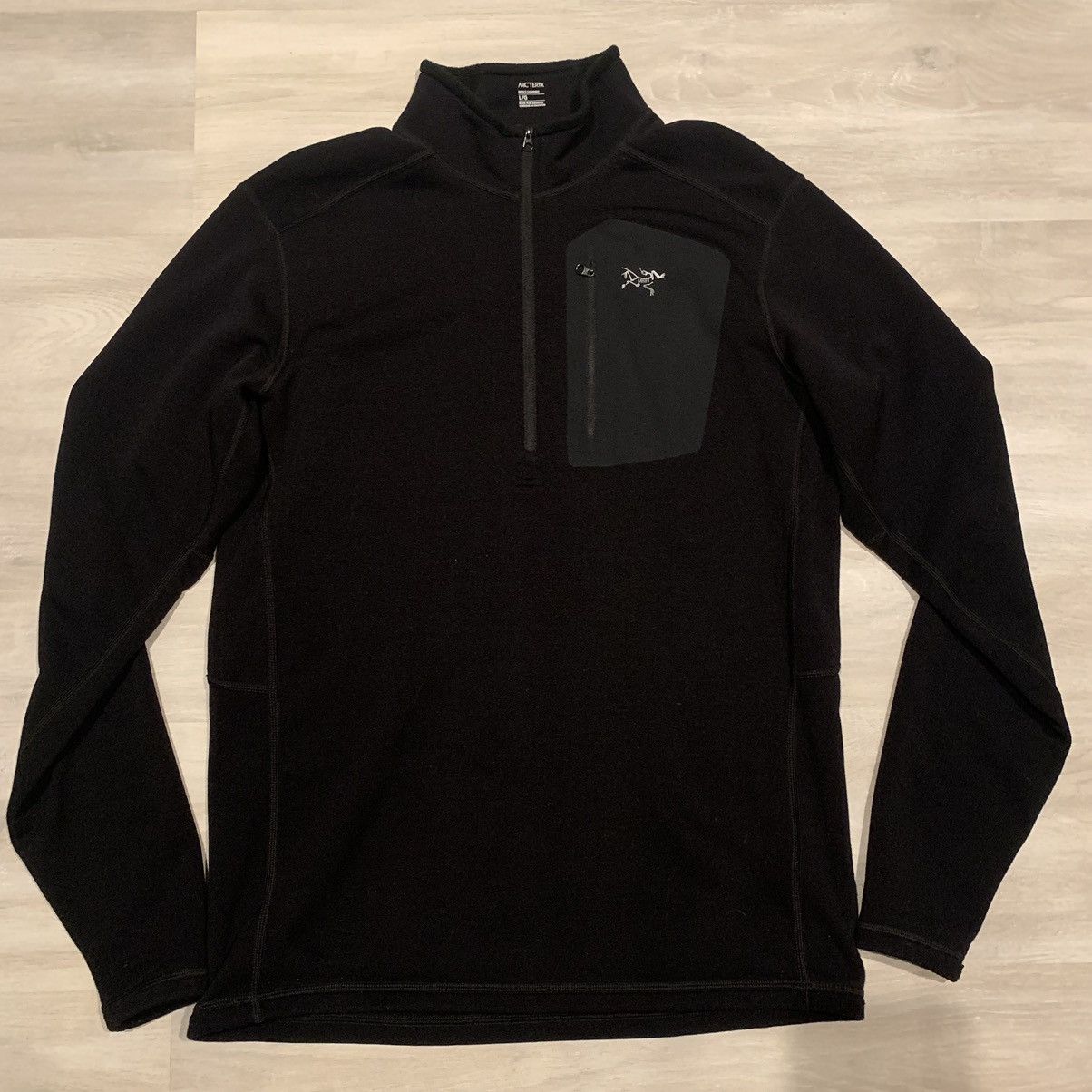 Arc'teryx Arc’teryx Black Rho Heavyweight Zip Neck Size L Size US L / EU 52-54 / 3 - 1 Thumbnail