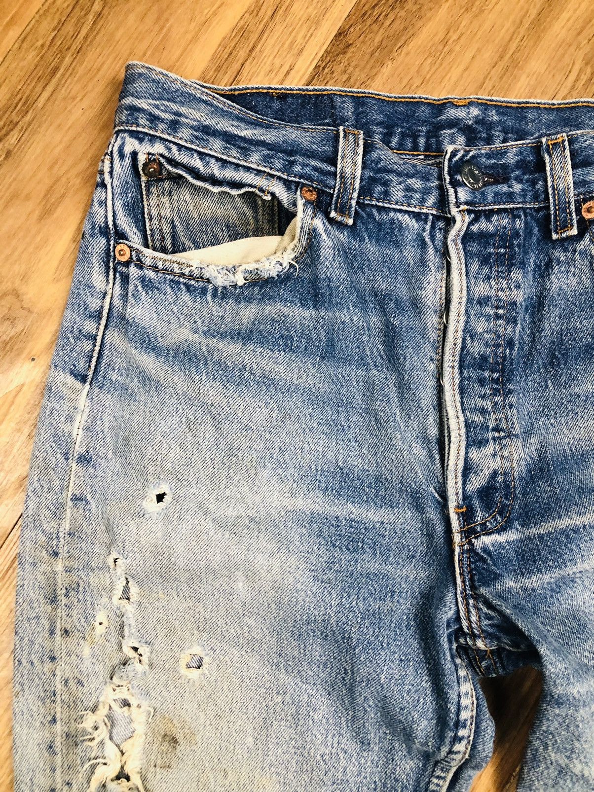 Levi's Levis Distresses Jeans (37) Size US 29 - 5 Thumbnail